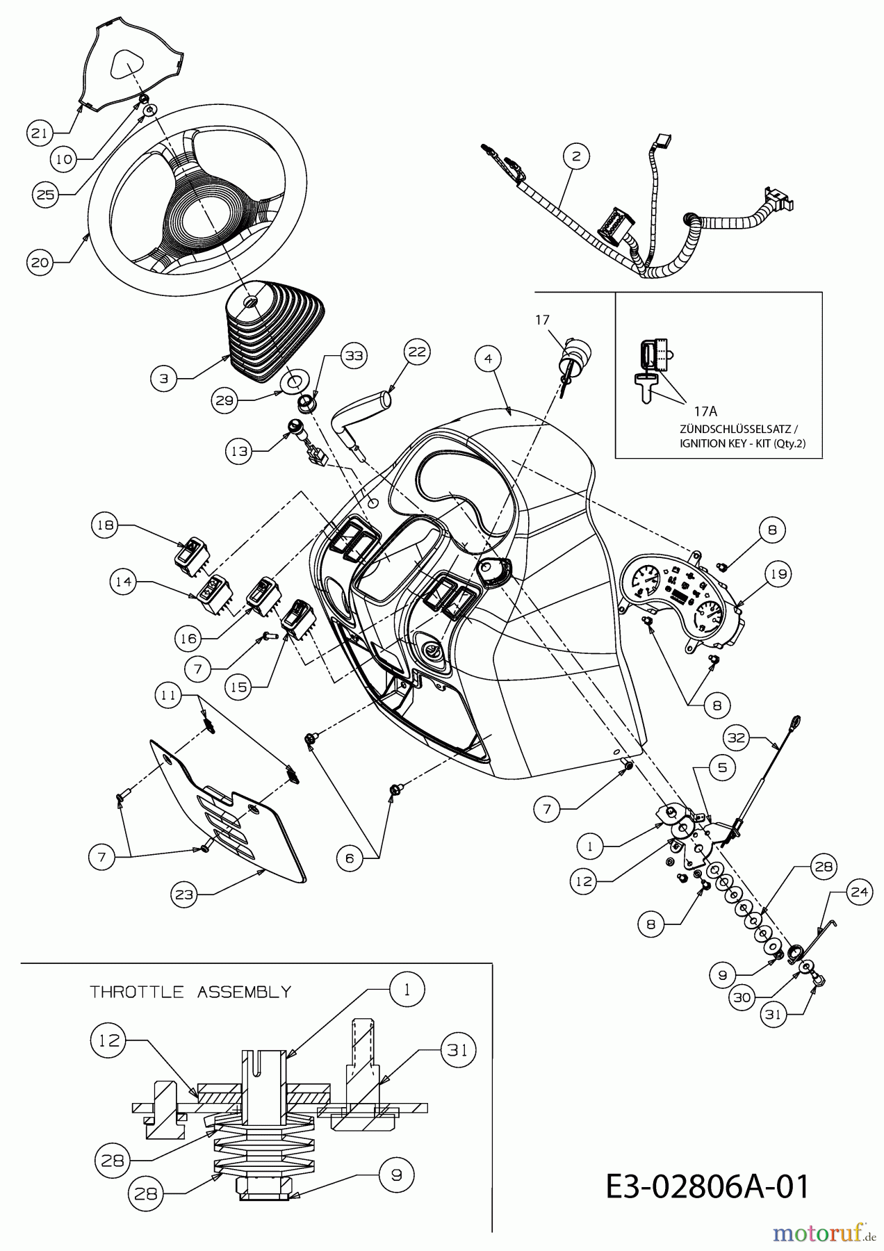 Massey Ferguson Kompakttraktoren MF 22-28 GC 54AD64J-695  (2007) Armaturenbrett