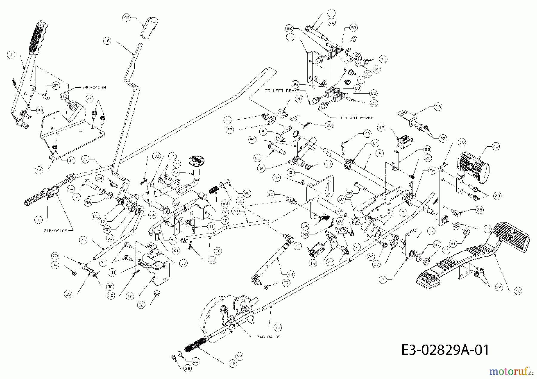  Cub Cadet Kompakttraktoren HDS 6284 54AD74HD603  (2006) Pedale