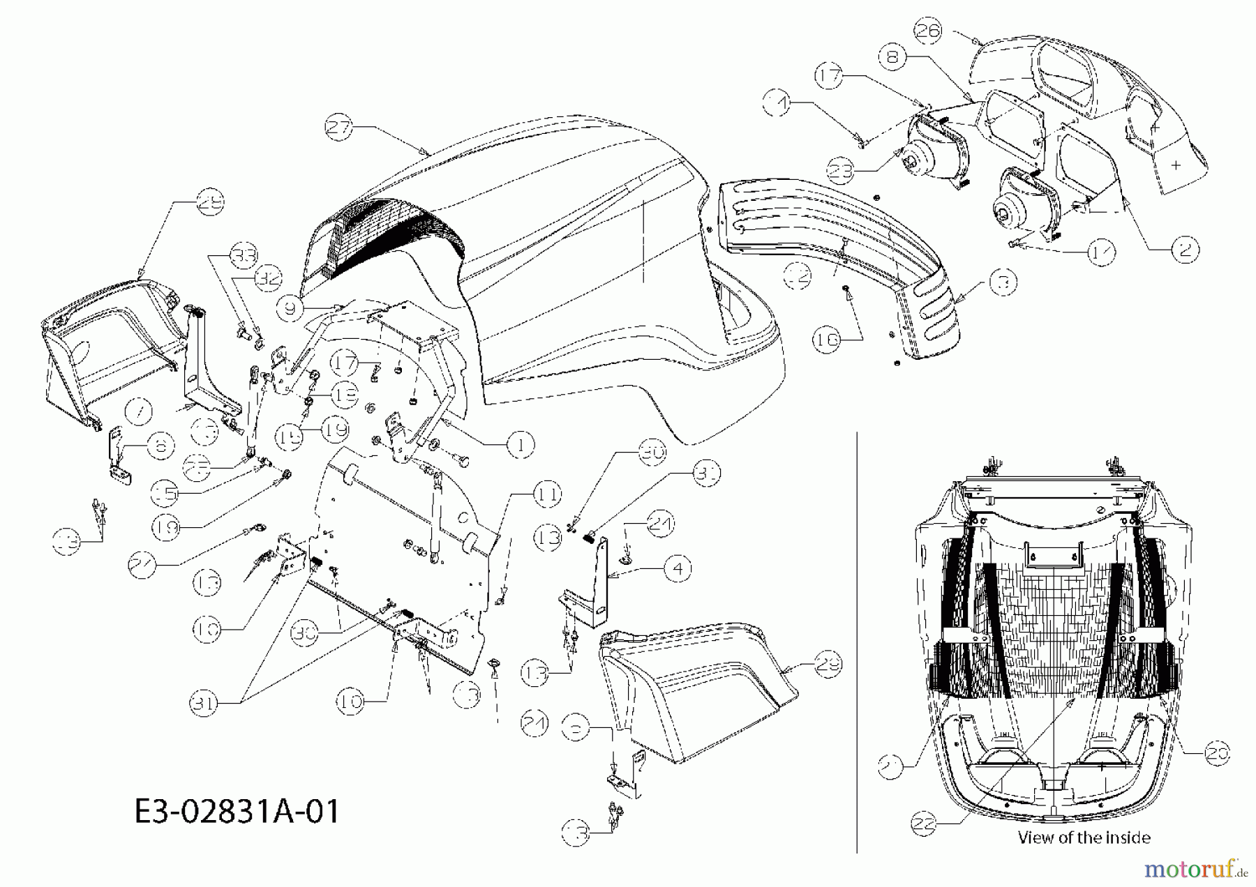  Cub Cadet Kompakttraktoren HDS 6284 54AD74HD603  (2006) Motorhaube Cub Cadet