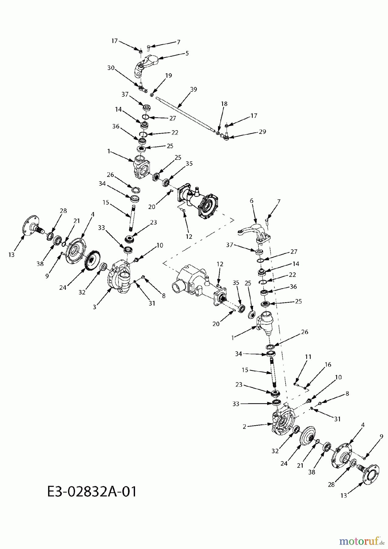  Cub Cadet Kompakttraktoren HDS 6284 54AD74HD603  (2007) Vorderachse