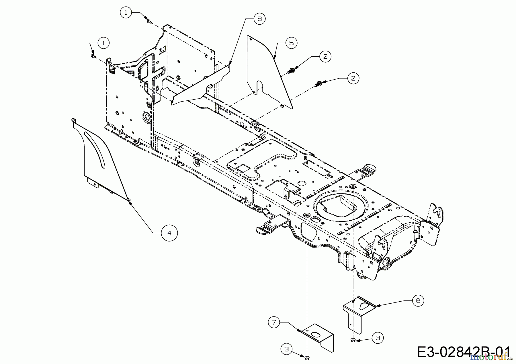  Massey Ferguson Rasentraktoren MF 38-16 SH 13HD93GF695  (2016) Abdeckungen Rahmen