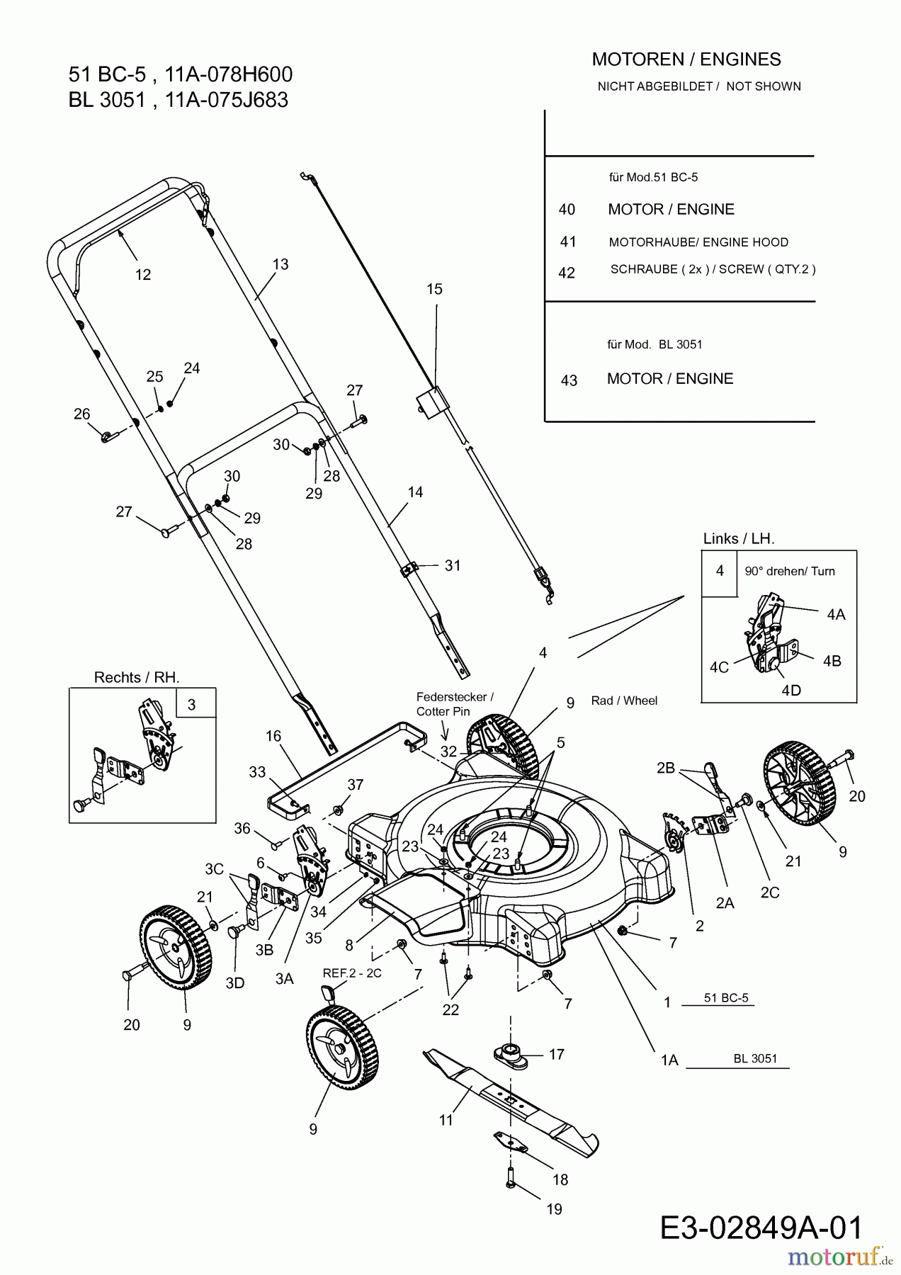 MTD Motormäher 51 BC-5 11A-078H600  (2014) Grundgerät