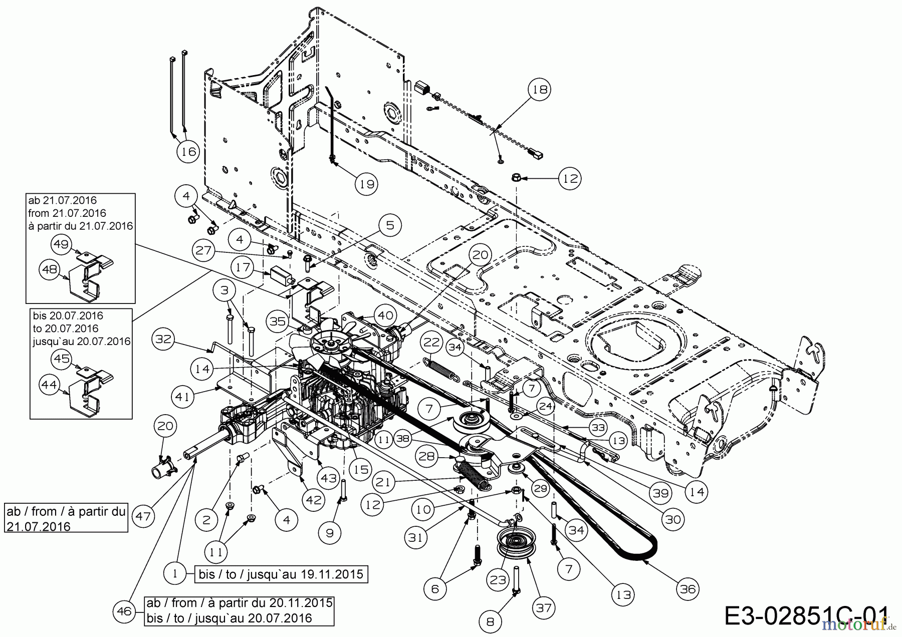  Massey Ferguson Rasentraktoren MF 42-18 SH 13HD93GG695  (2016) Fahrantrieb