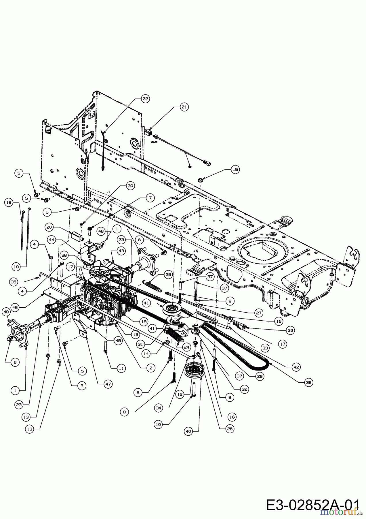  Cub Cadet Rasentraktoren CC 1022 KHT 13HF93AT603  (2014) Fahrantrieb