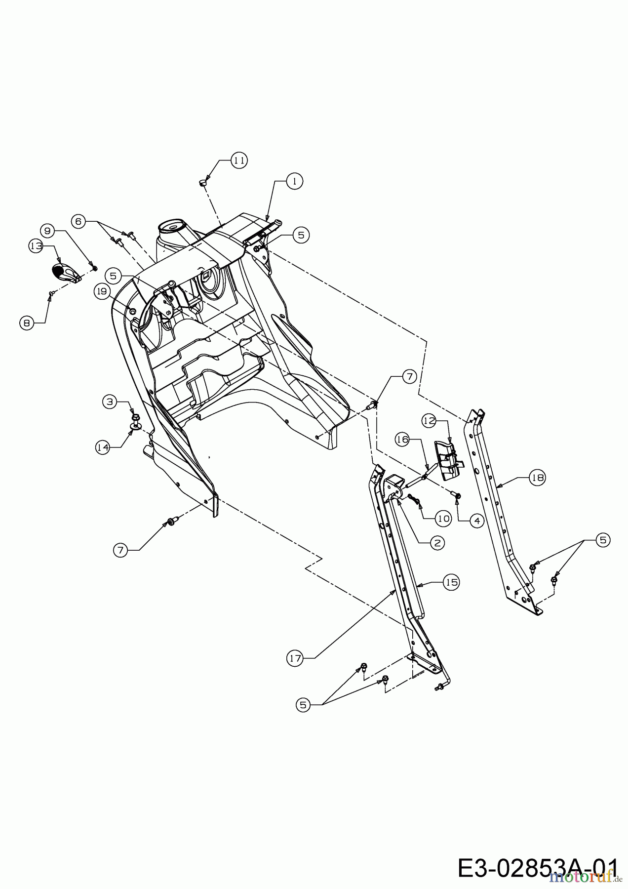  Verts Loisirs Rasentraktoren VL 105 GCA 13AO98KN617  (2014) Armaturenbrett