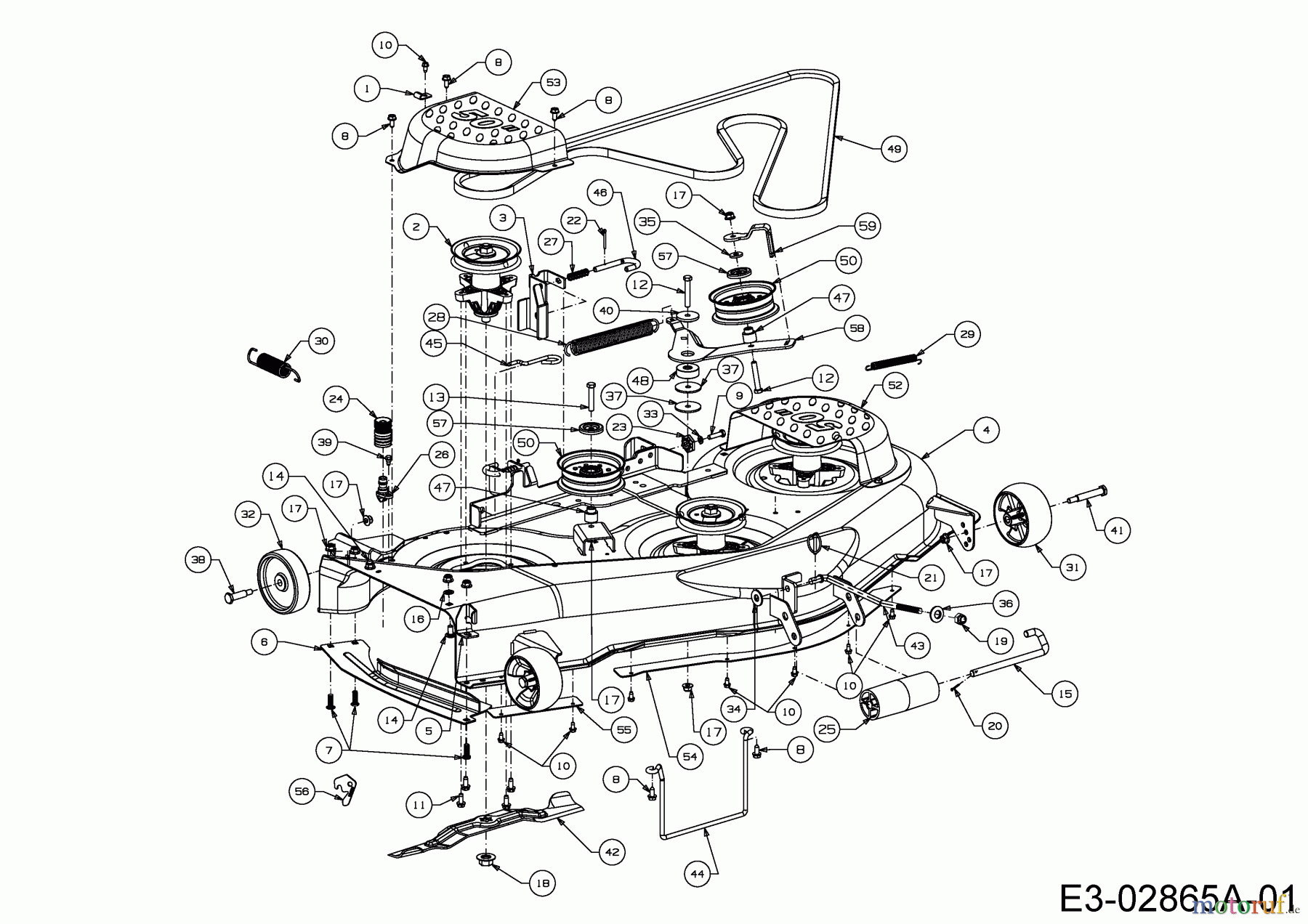  Cub Cadet Rasentraktoren LGTX 1050 13AS92AP056  (2014) Mähwerk P (50