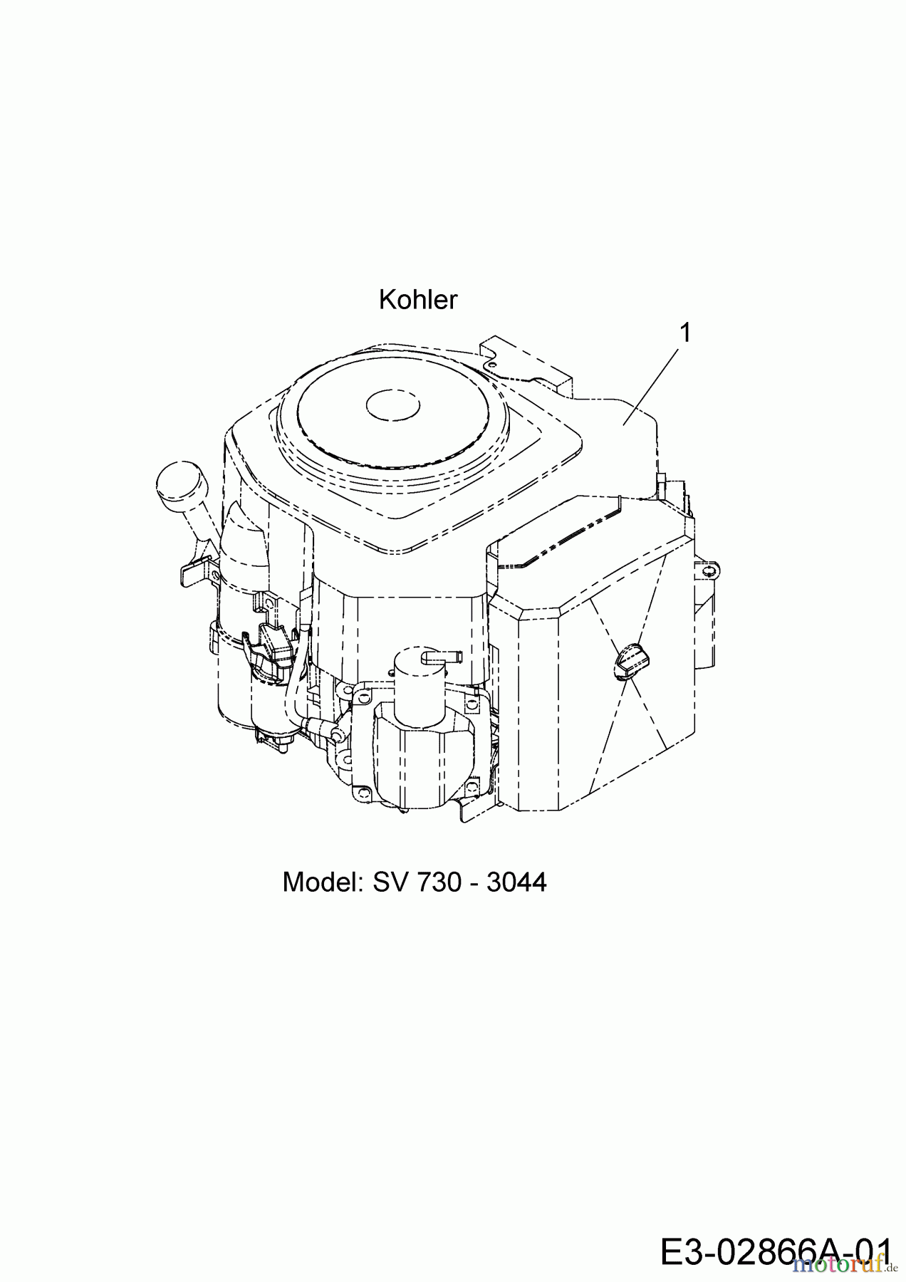  Cub Cadet Rasentraktoren LGTX 1050 13AS92AP056  (2015) Motor Kohler