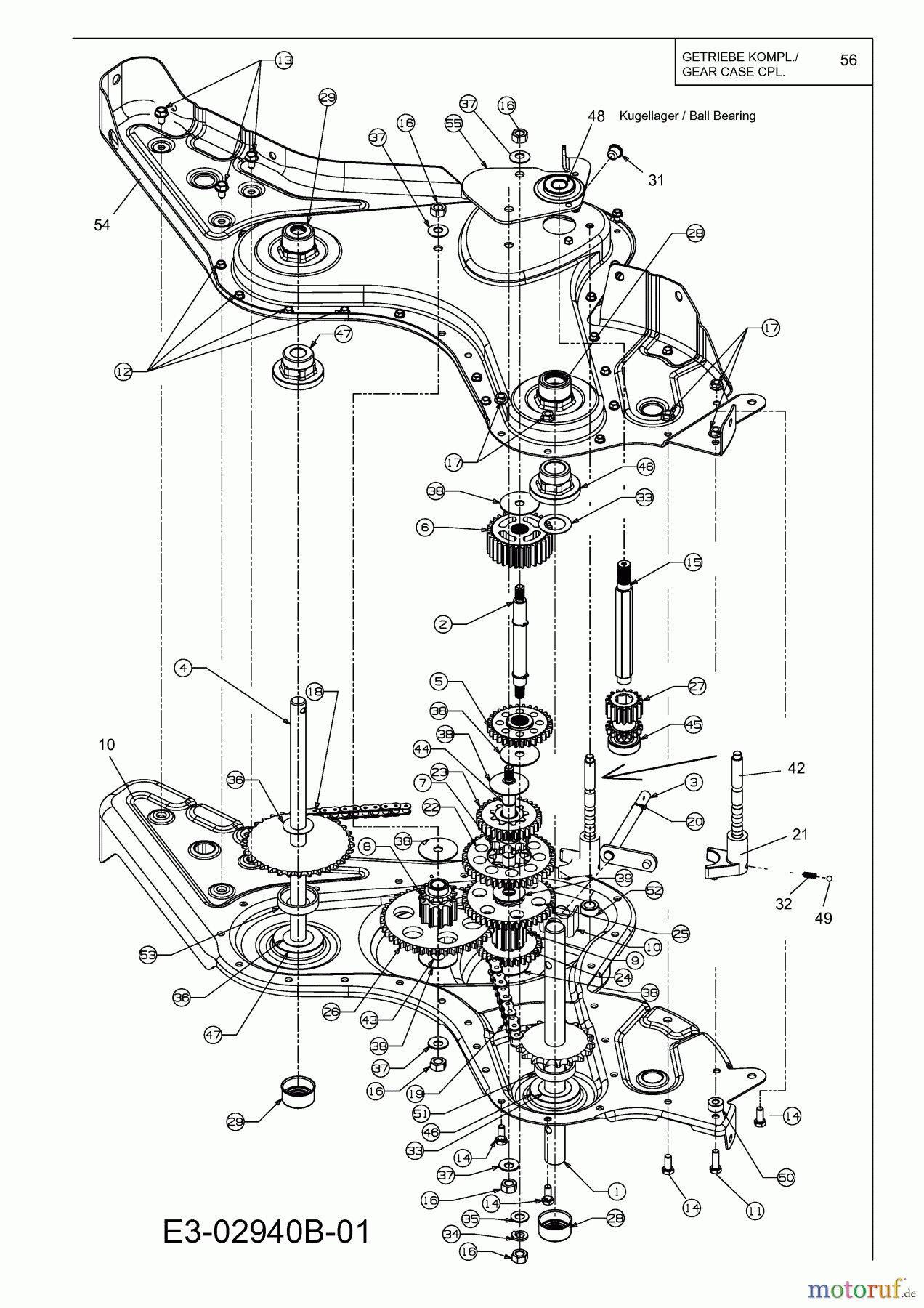  MTD Motorhacken T/450 21AB454B678  (2010) Getriebe