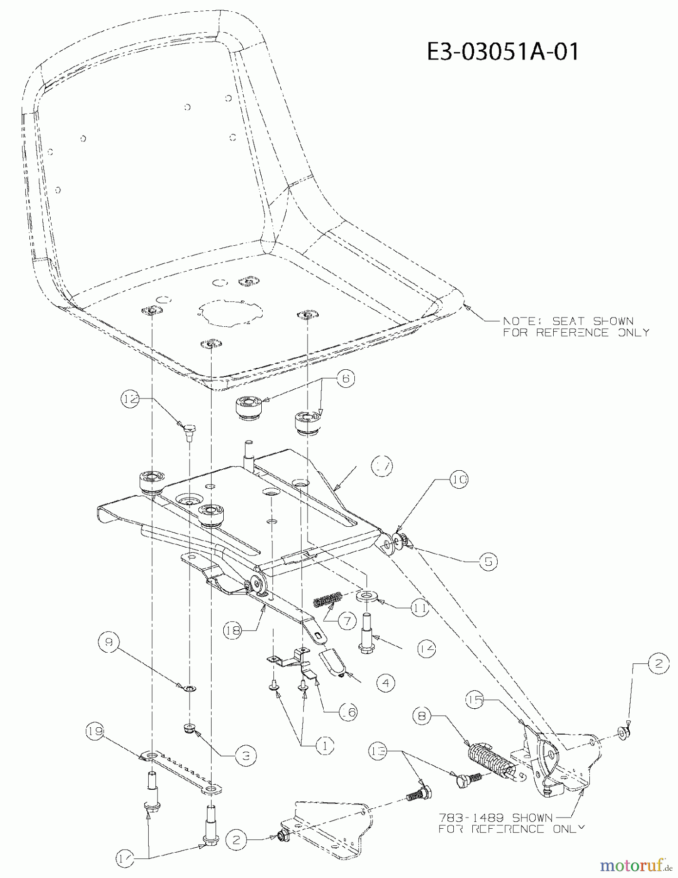  Massey Ferguson Zero Turn MF 50-22 ZT 17AI2ACP695  (2007) Sitzträger