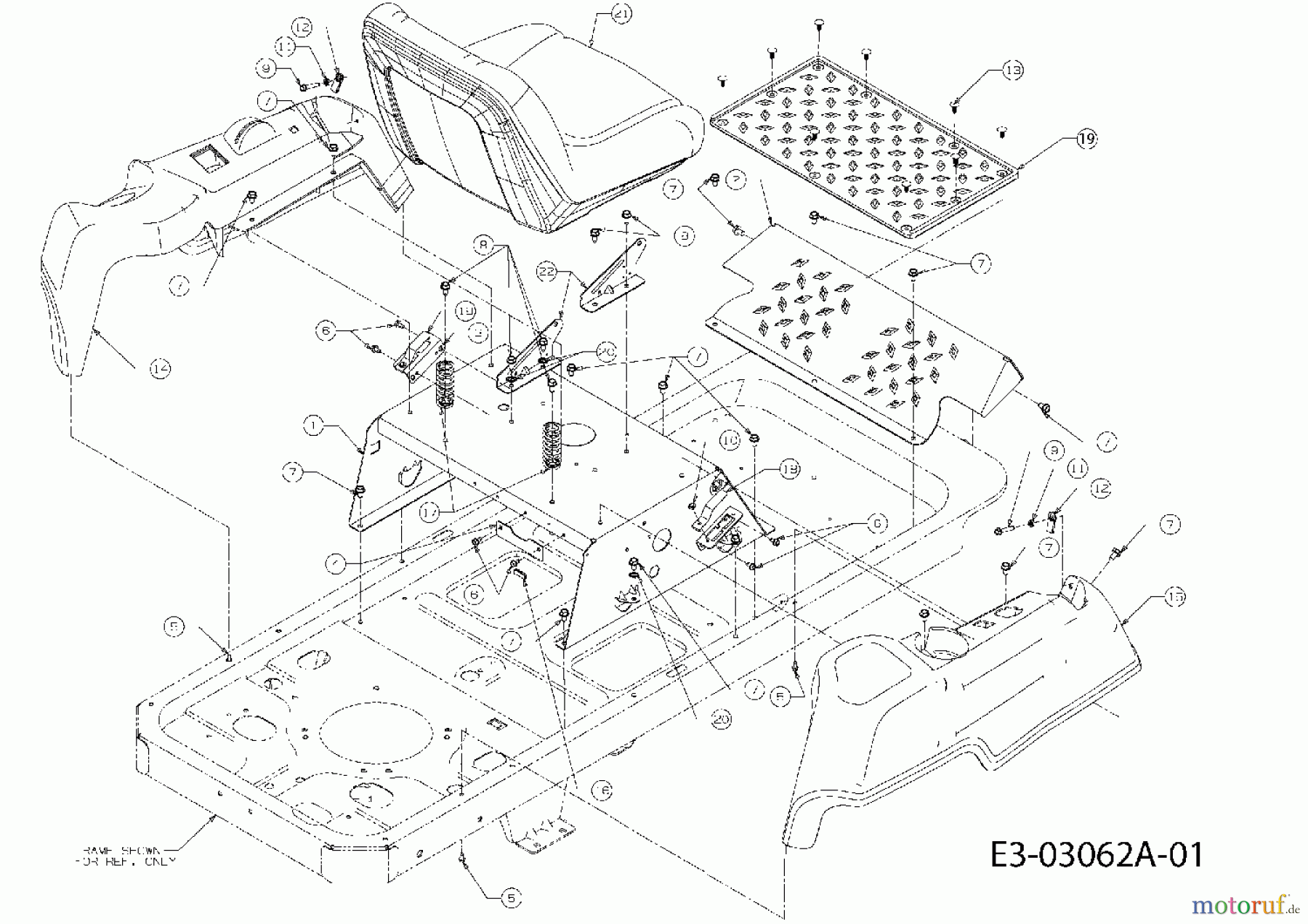  Massey Ferguson Zero Turn MF 50-22 ZT 17AI2ACP695  (2007) Sitz, Verkleidungen