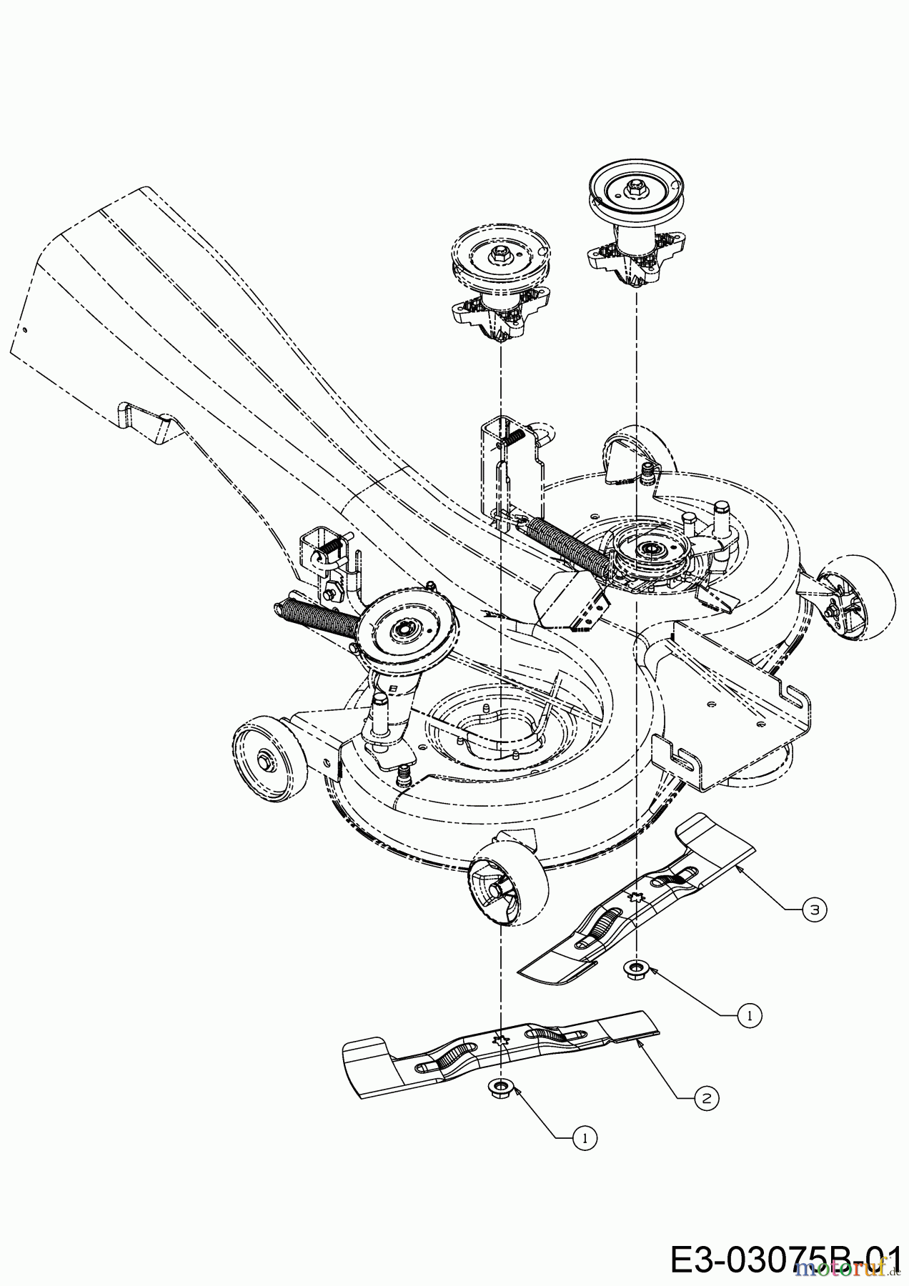  Gartenland Rasentraktoren GL 15.5/92 H 13HM99GE640  (2016) Messer