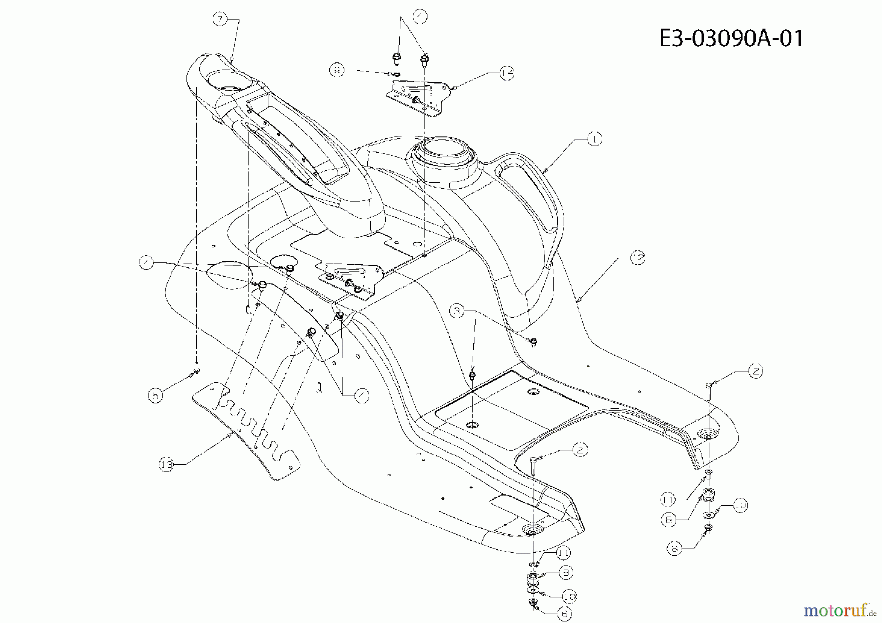  Massey Ferguson Rasentraktoren MF 38-15 SD 13AV11CF695  (2007) Sitzwanne