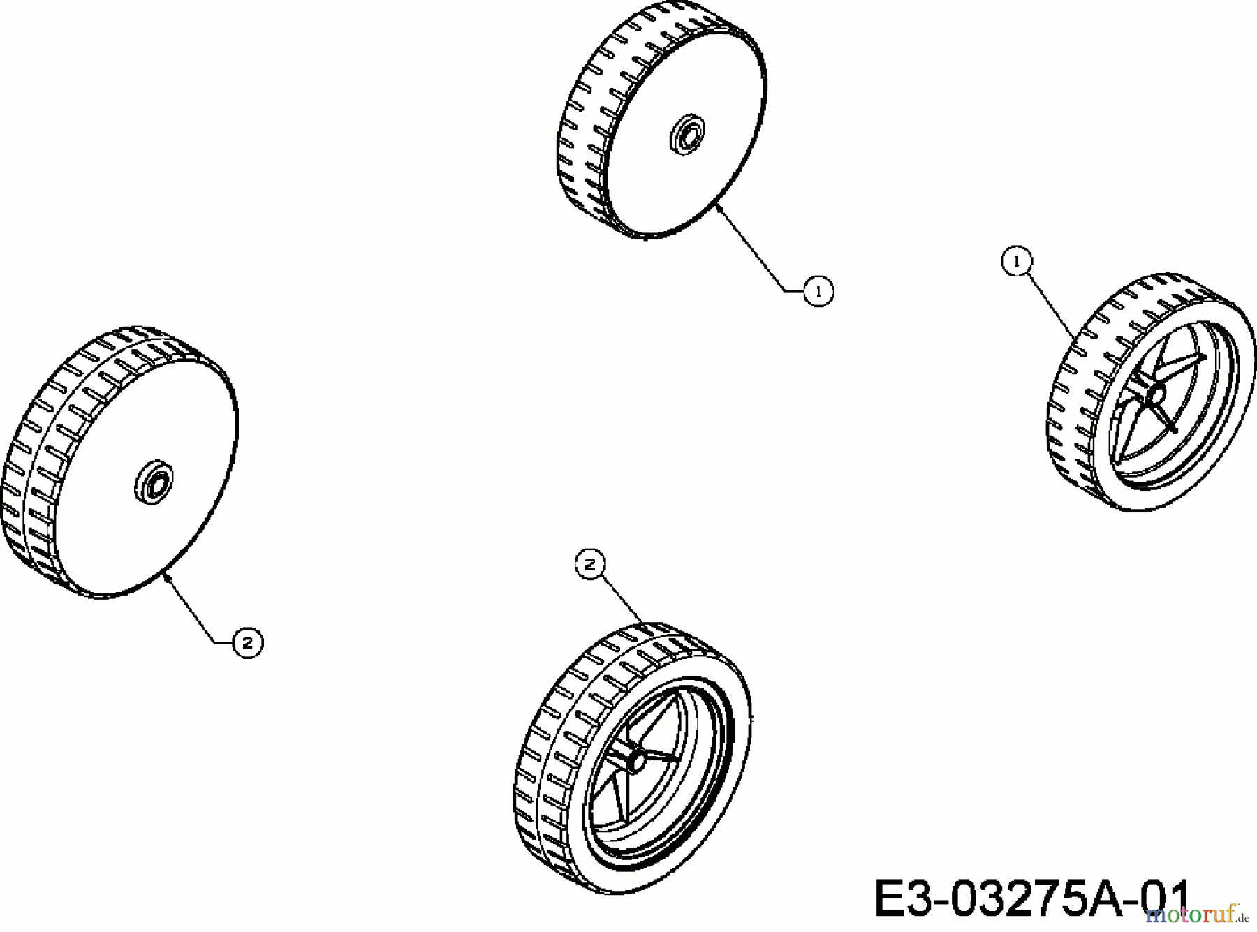  MTD Elektromäher E 40 W 18C-N4S-678  (2007) Räder