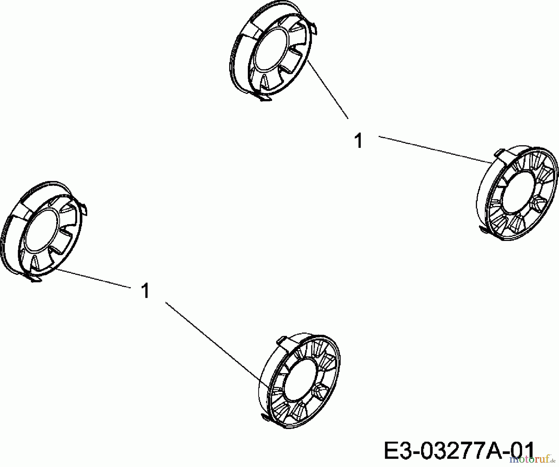  MTD Elektromäher E 40 W 18C-N4S-678  (2007) Radkappen