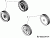 MTD 53 SPH-55 12BV849Q600 (2007) Listas de piezas de repuesto y dibujos Wheels