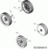 MTD PLATINUM 46 SP 12C-J2AQ686 (2007) Spareparts Wheels