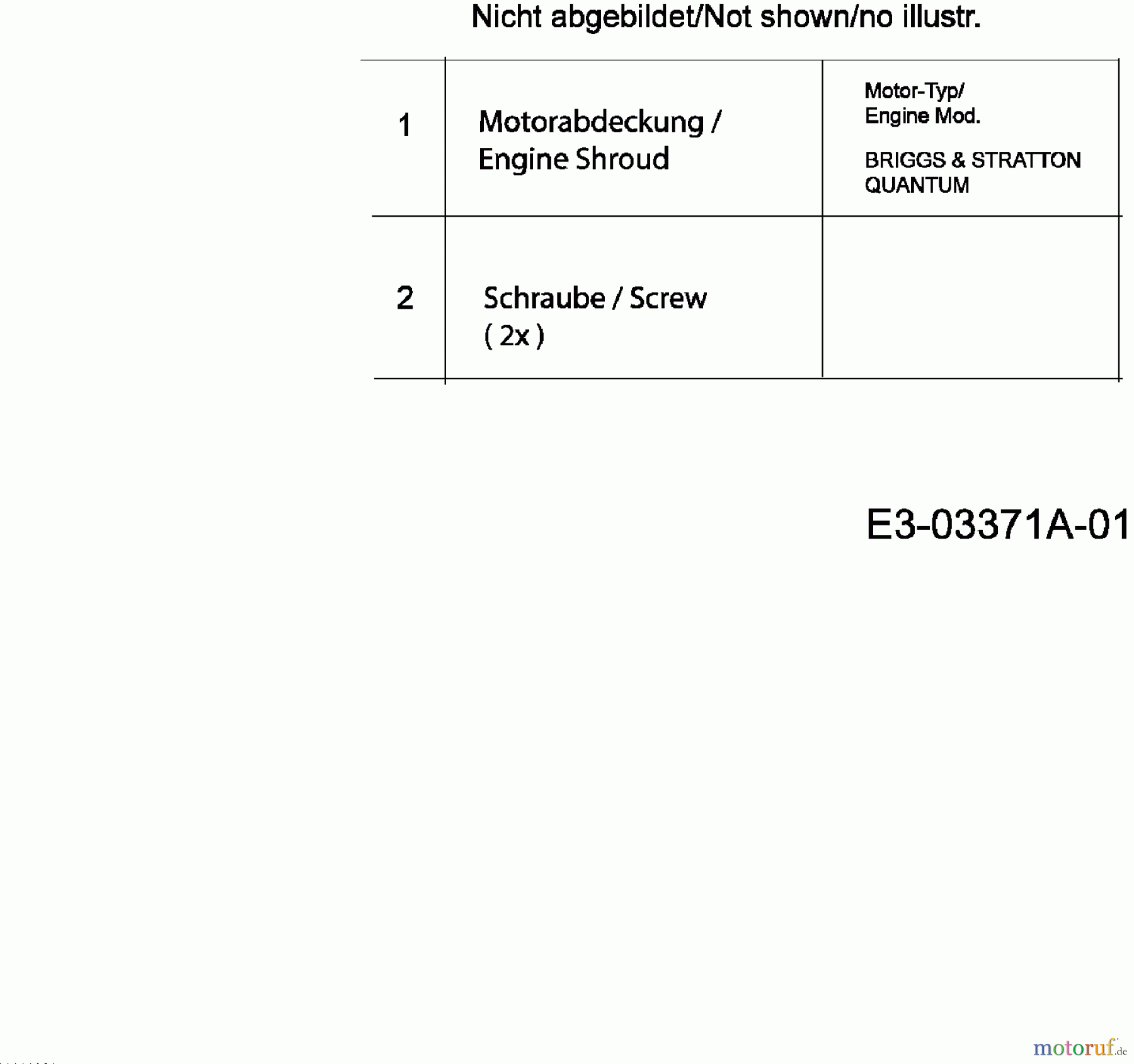  Troy-Bilt Motormäher mit Antrieb TB 6553 HWM 12AD568G609  (2007) Motorhaube B&S