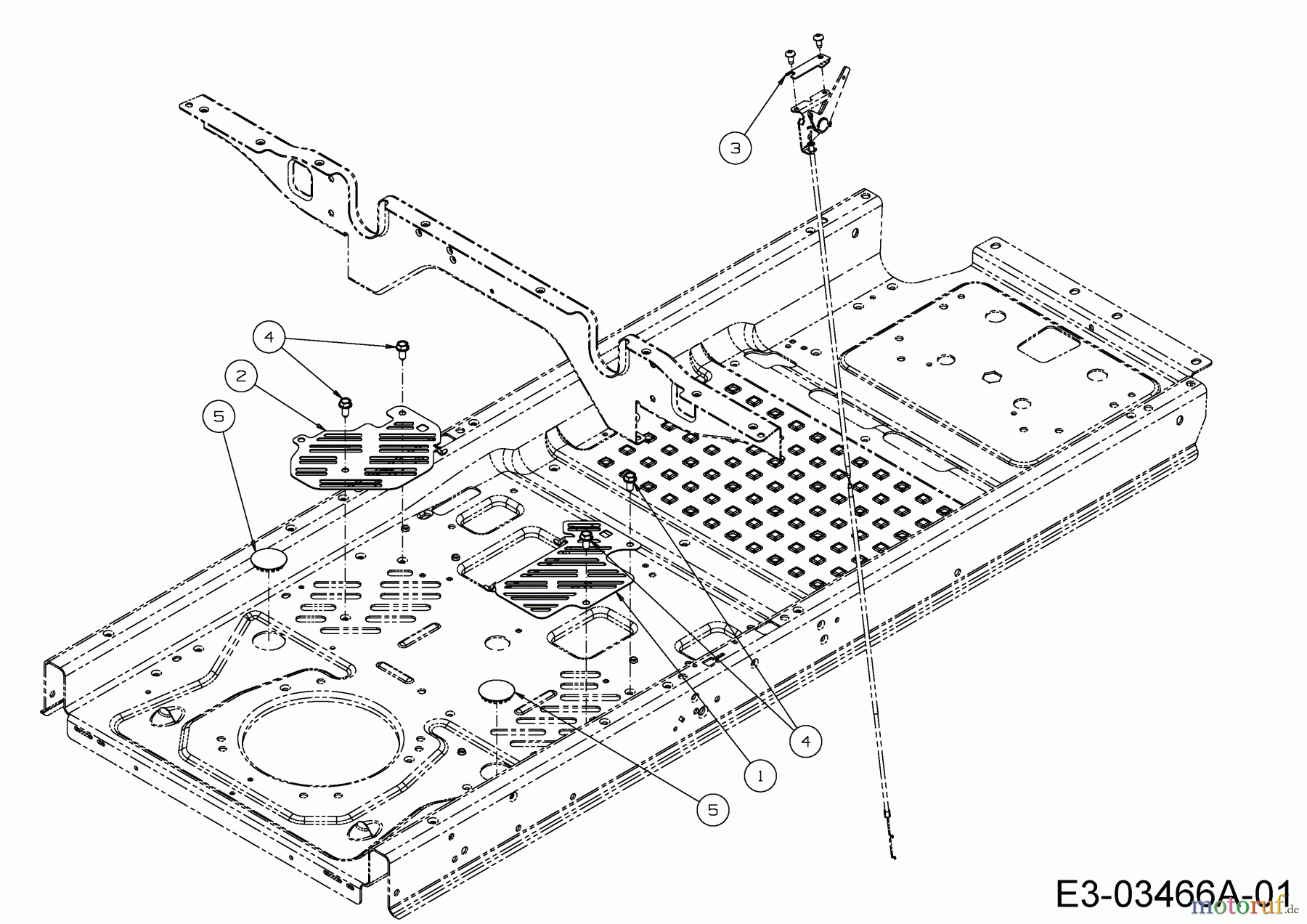  Cub Cadet Zero Turn RZT L 54 17AICACK603  (2013) Halteplatten Rahmen