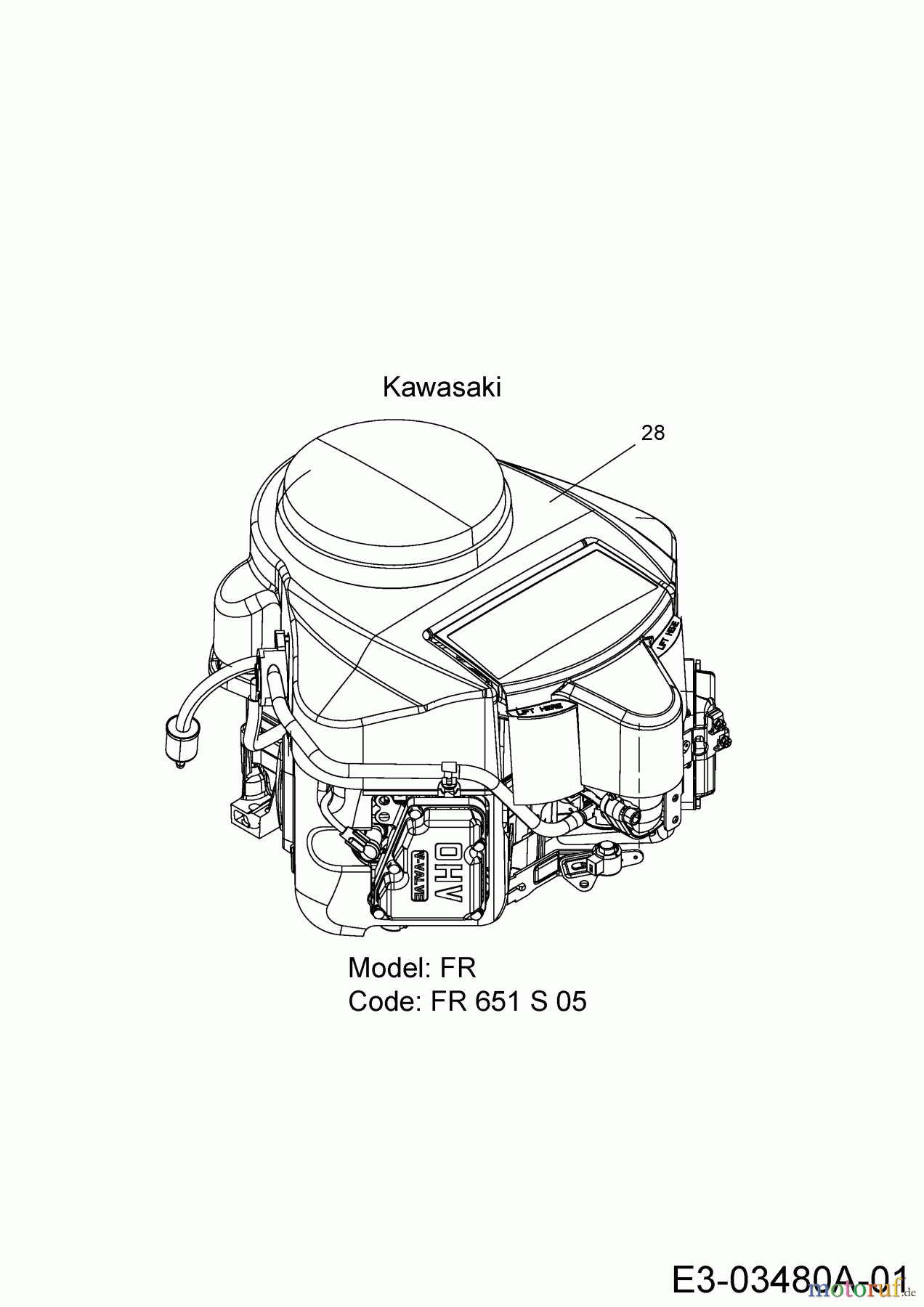  Cub Cadet Zero Turn Z-Force SZ 48 17AIDGHB603  (2014) Motor Kawasaki