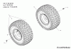 Cub Cadet LT 1 NS 96 13I276DF603 (2017) Listas de piezas de repuesto y dibujos Rear wheels to 17.02.2016