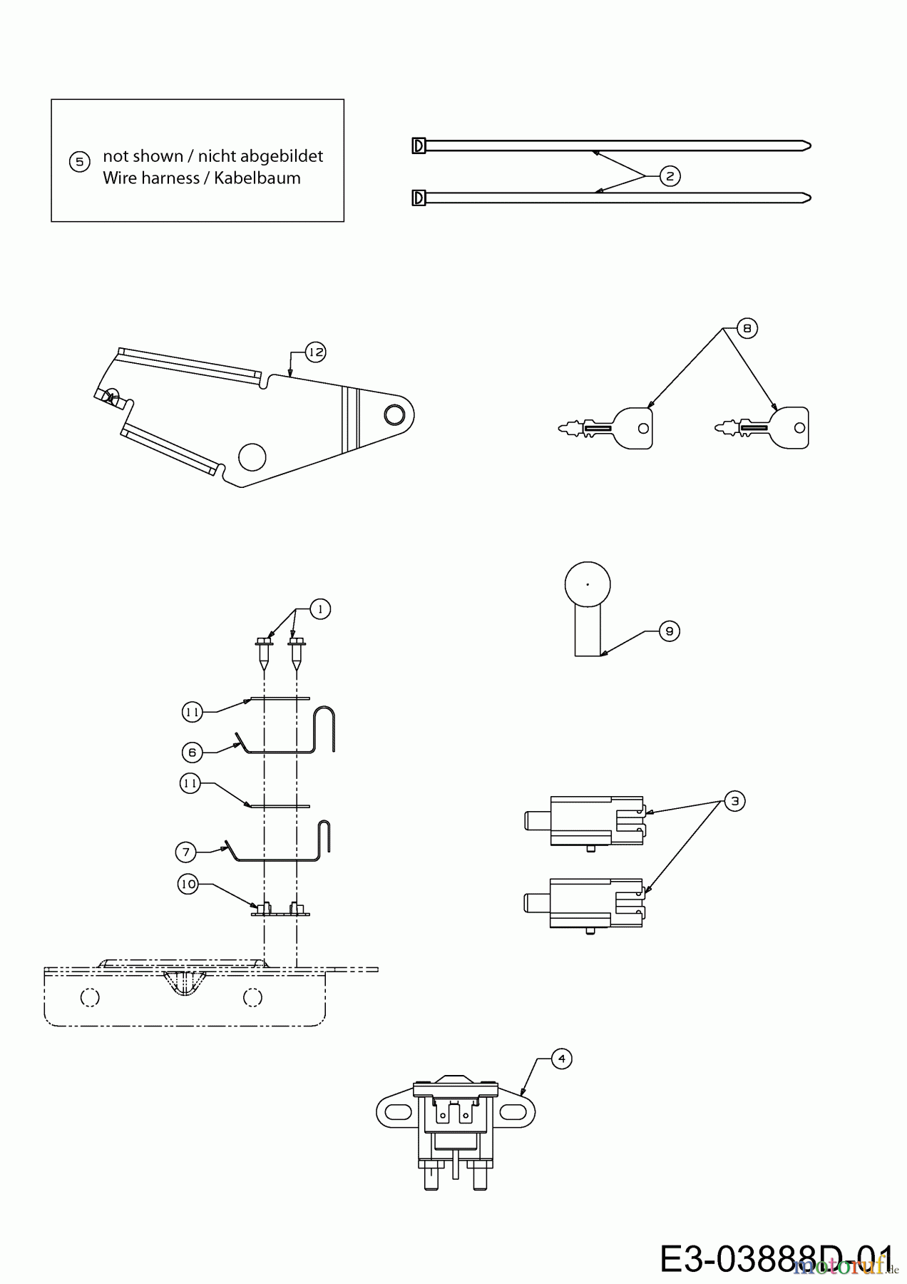  Grey-Line Rasentraktoren 105-175 13AN761N680  (2010) Elektroteile