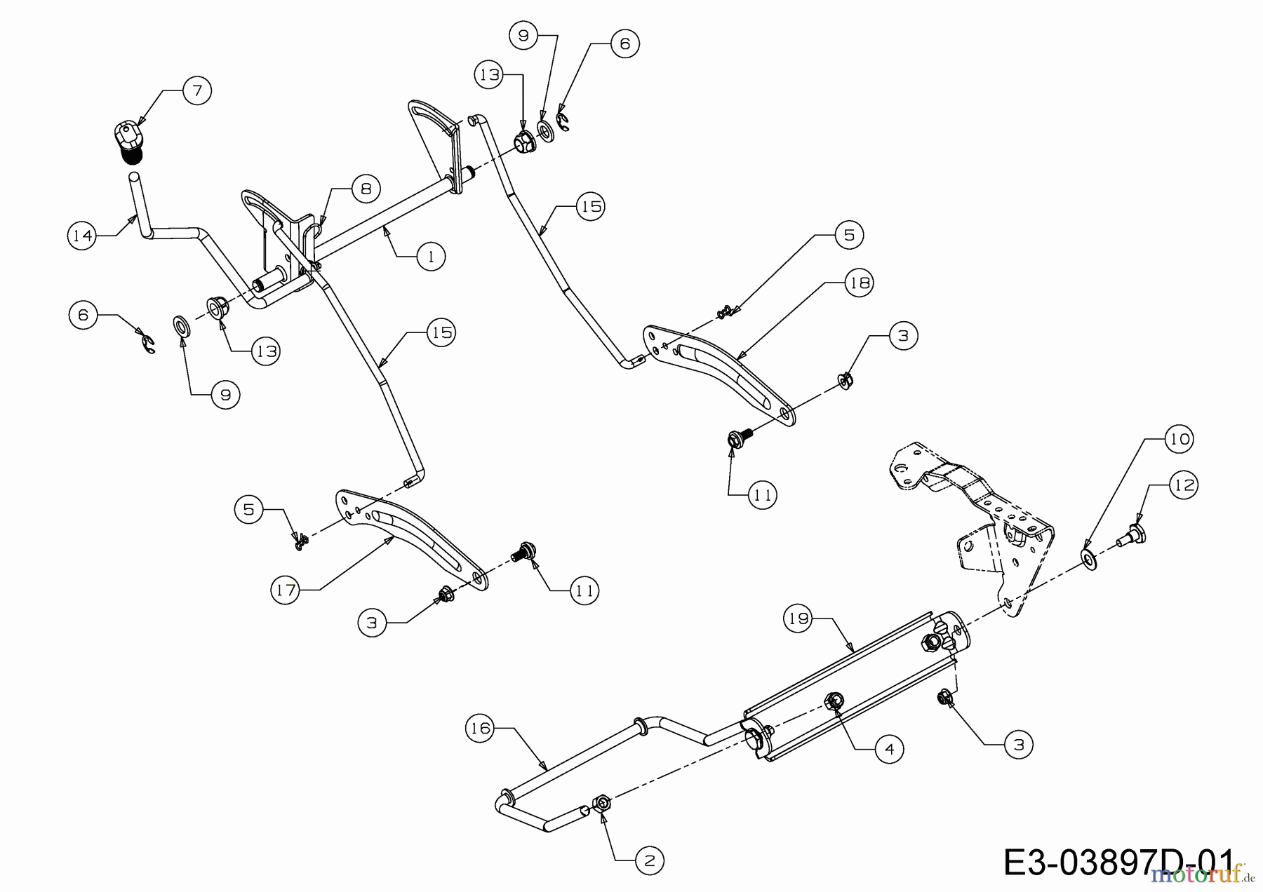  MTD Rasentraktoren 180/92 T 13IT76KE615  (2017) Mähwerksaushebung