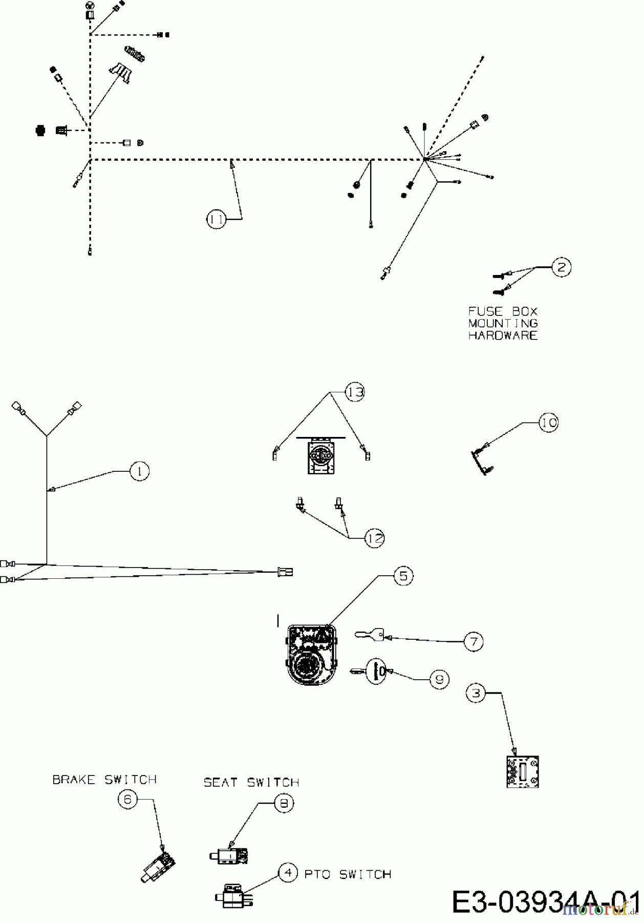  Cub Cadet Rasentraktoren CC 1025 RD-N 13BI51CN603  (2008) Elektroteile