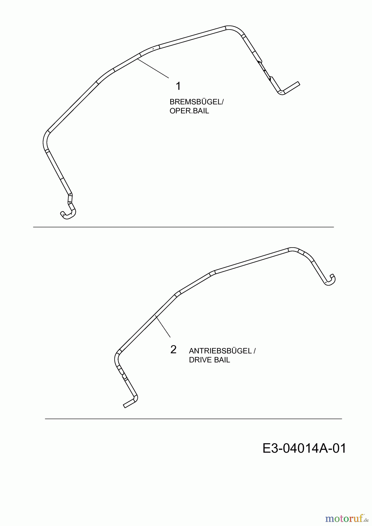  MTD Motormäher mit Antrieb Smart 53 MSPB 12A-A05D600  (2015) Bremsbügel, Schaltbügel