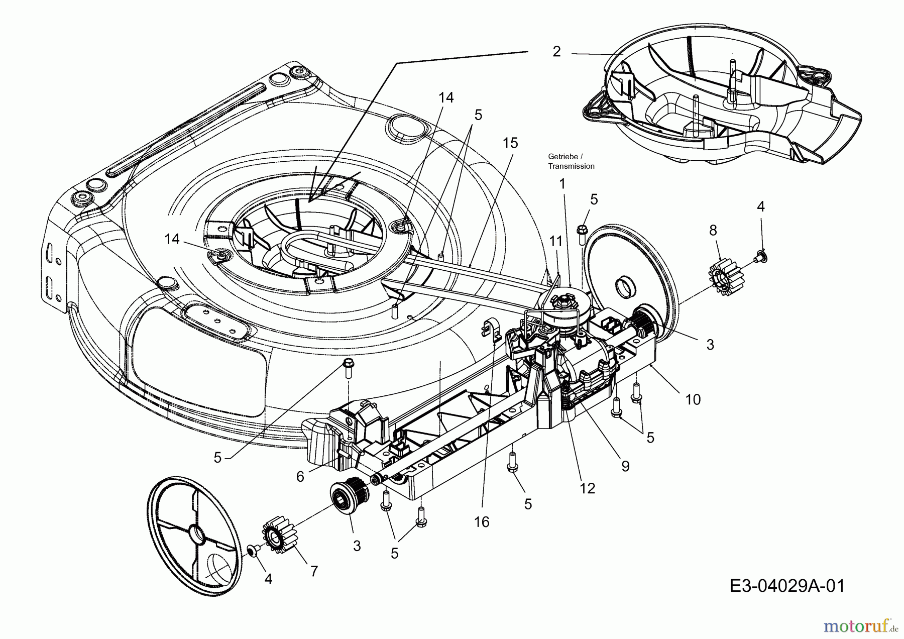  Troy-Bilt Motormäher mit Antrieb TB 230 12AVB2A3711  (2015) Getriebe