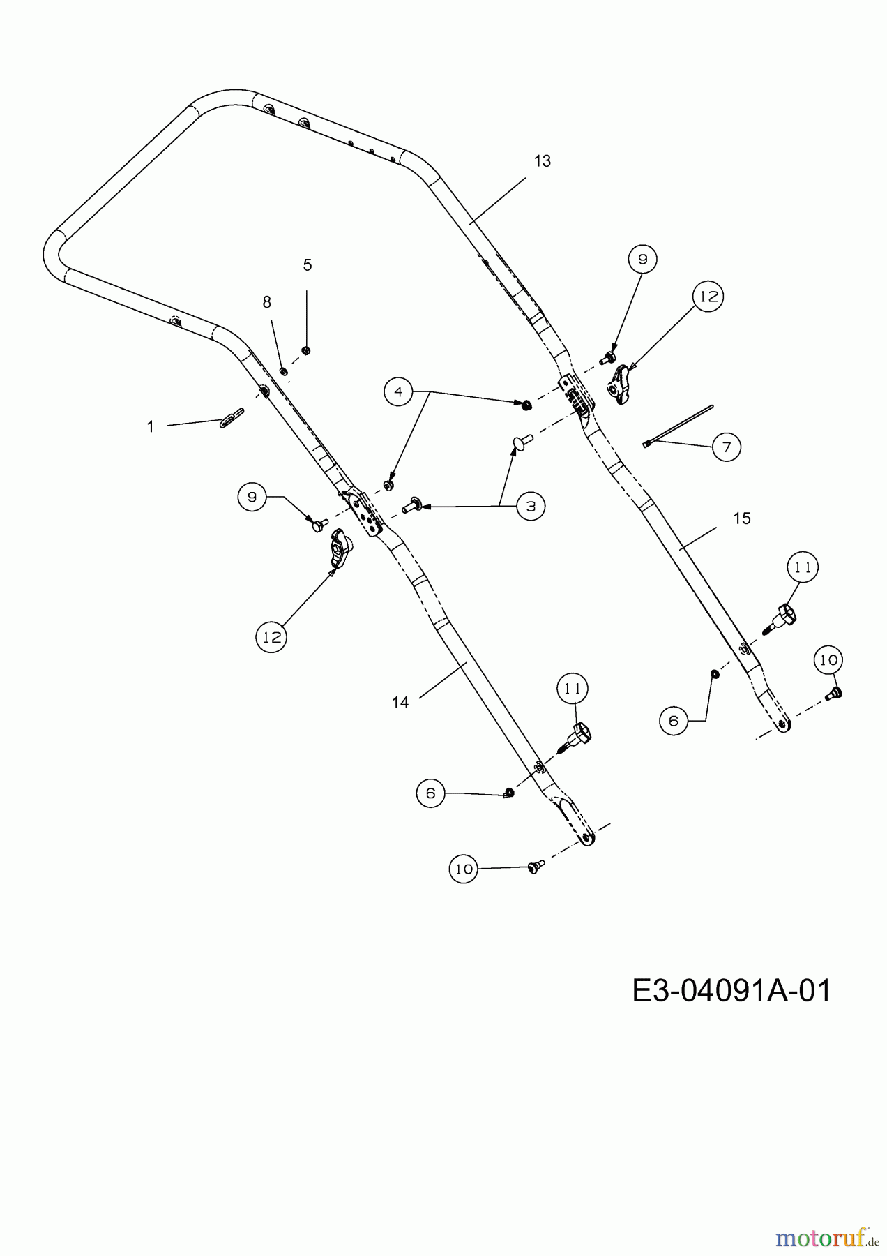 Wolf-Garten Motormäher mit Antrieb Select 5300 A 12A-POJ6650  (2014) Holm