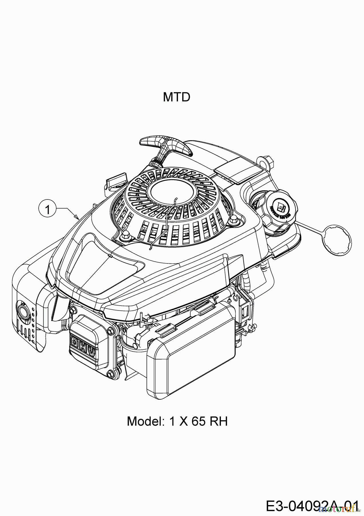  MTD Motormäher mit Antrieb Smart 53 SPOHW 12A-PBJ6600  (2018) Motor MTD