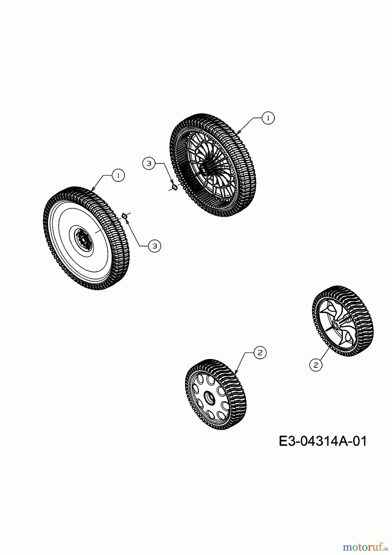  MTD Motormäher mit Antrieb SPK 53 HW 12AI867D678  (2008) Räder Seriennr. ...K...