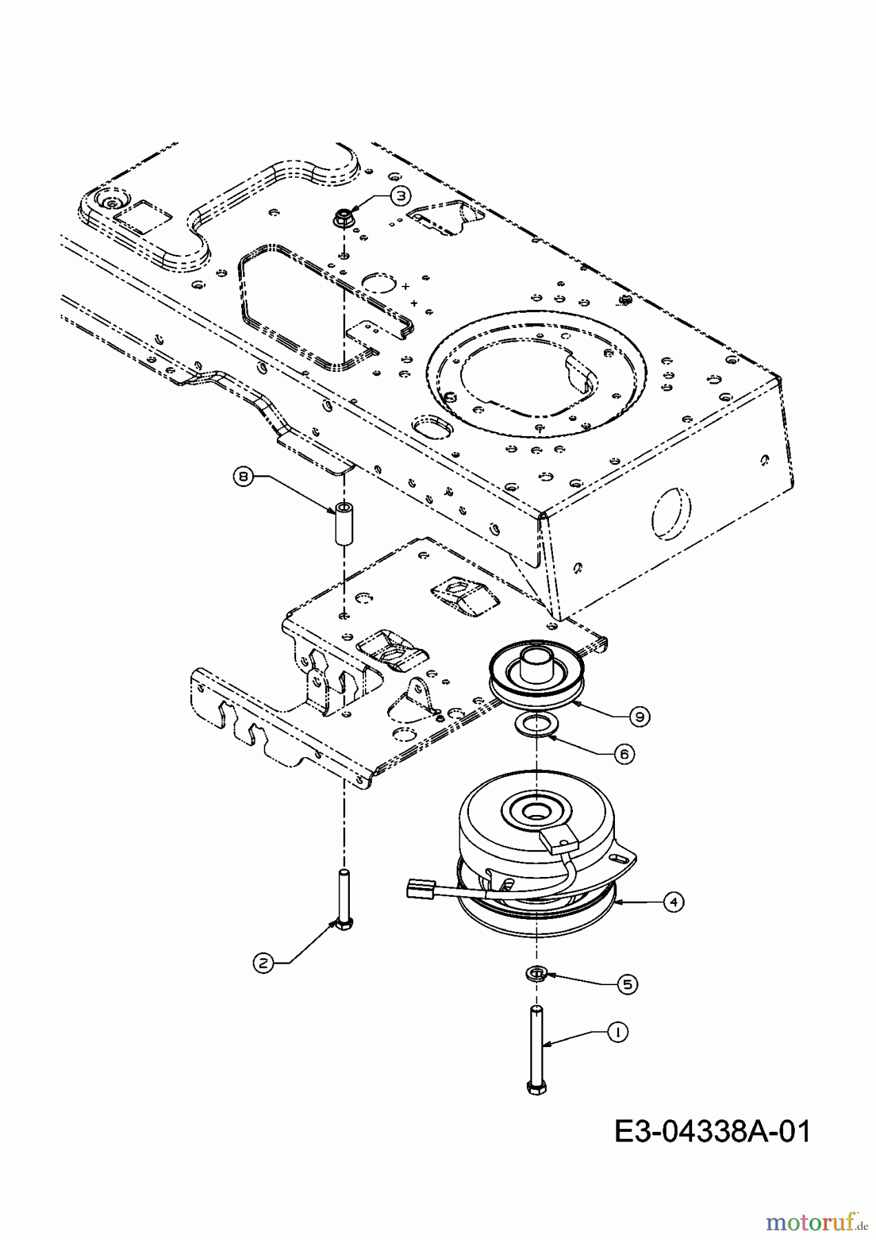  Verts Loisirs Rasentraktoren VLK2 25H127 13AI61TP617  (2008) Elektromagnetkupplung, Motorkeilriemenscheibe