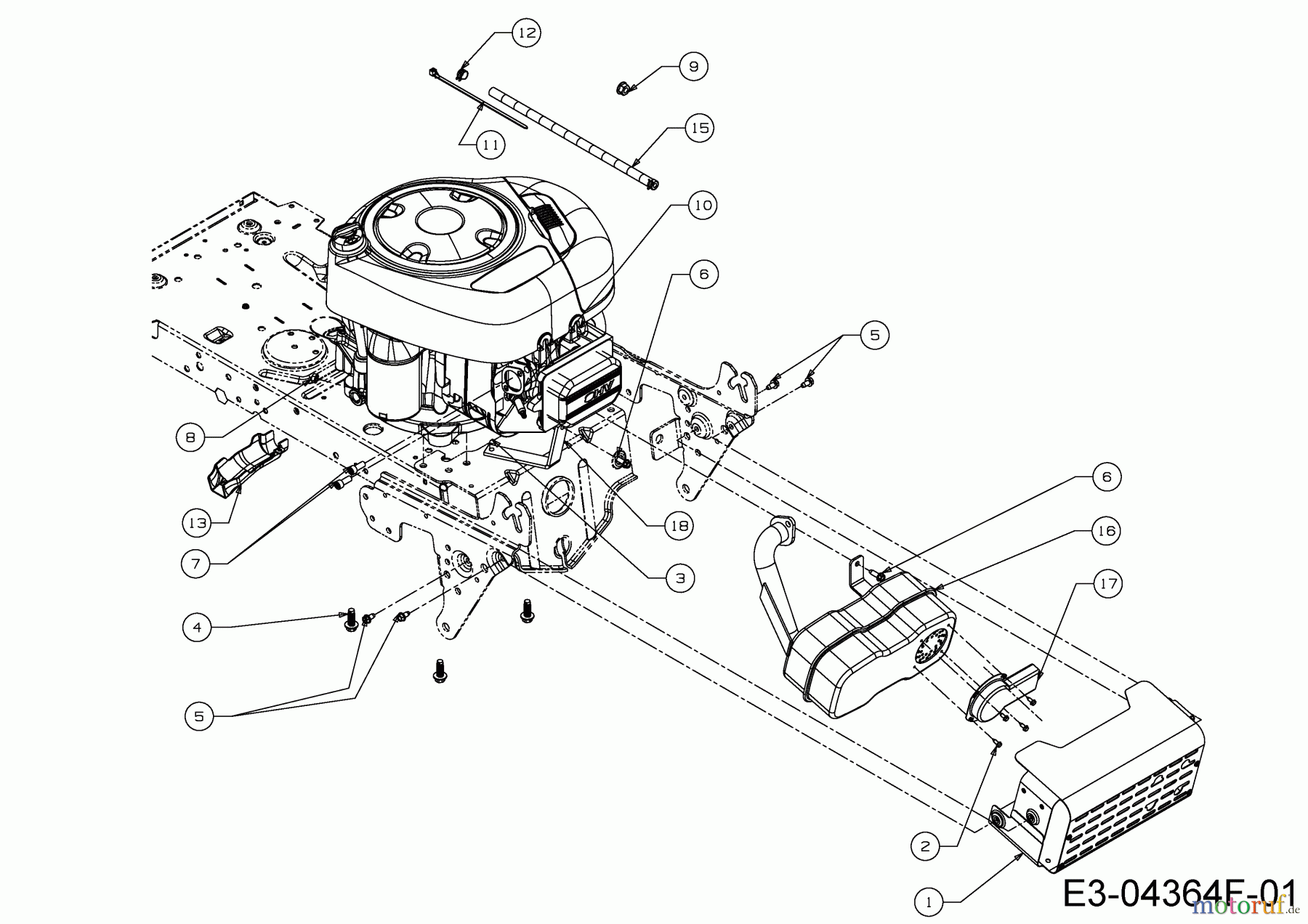  MTD Rasentraktoren Smart RF 125 13HH76KF600  (2015) Motorzubehör