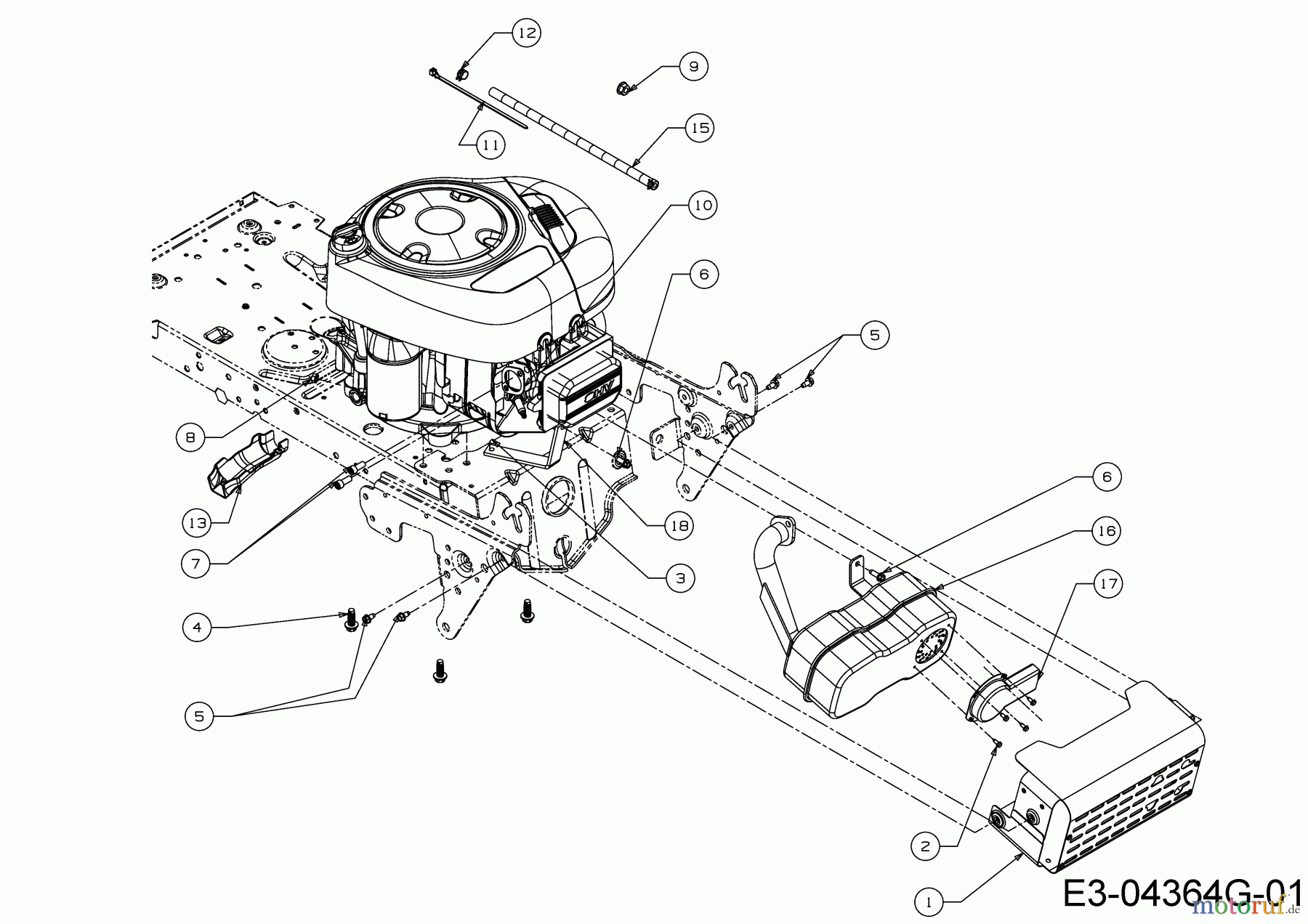  MTD Rasentraktoren Smart RF 125 13HH76KF600  (2016) Motorzubehör