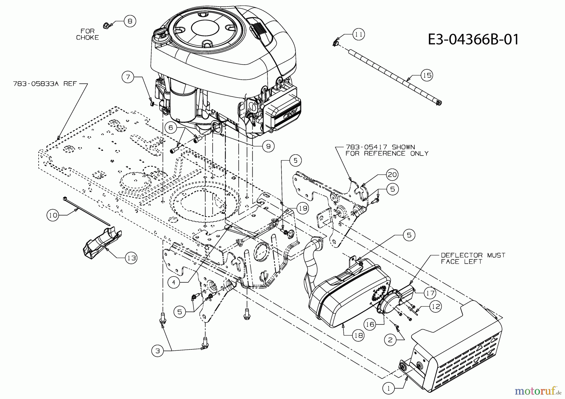  Temver Rasentraktoren EJL 175-107 T 13AN763G642  (2010) Motorzubehör