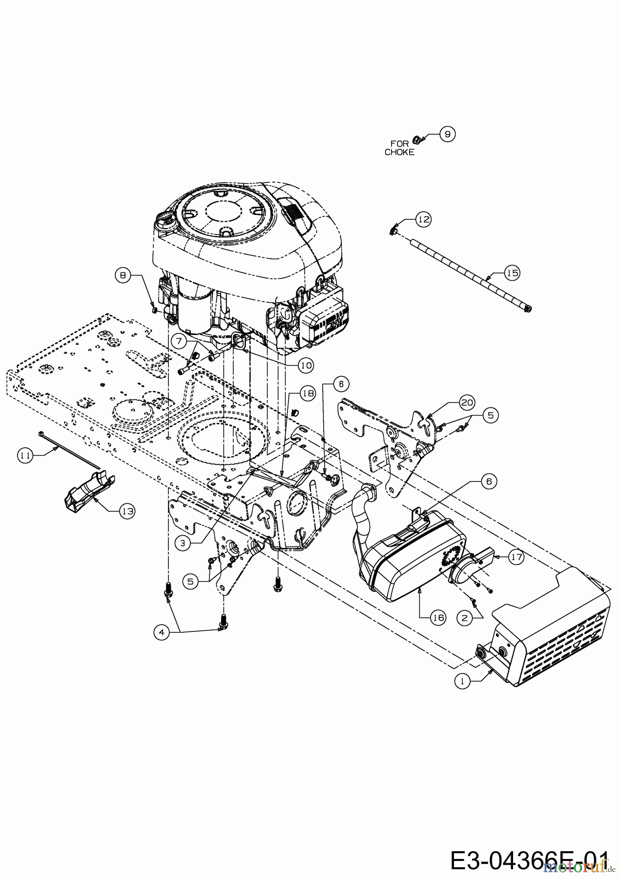  MTD Rasentraktoren Smart RF 145 H 13HM795F600  (2014) Motorzubehör