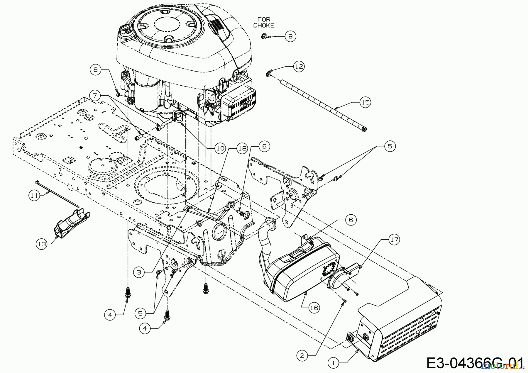  Kts Rasentraktoren Silvertrac 107 T/175 13HN76KG677  (2016) Motorzubehör