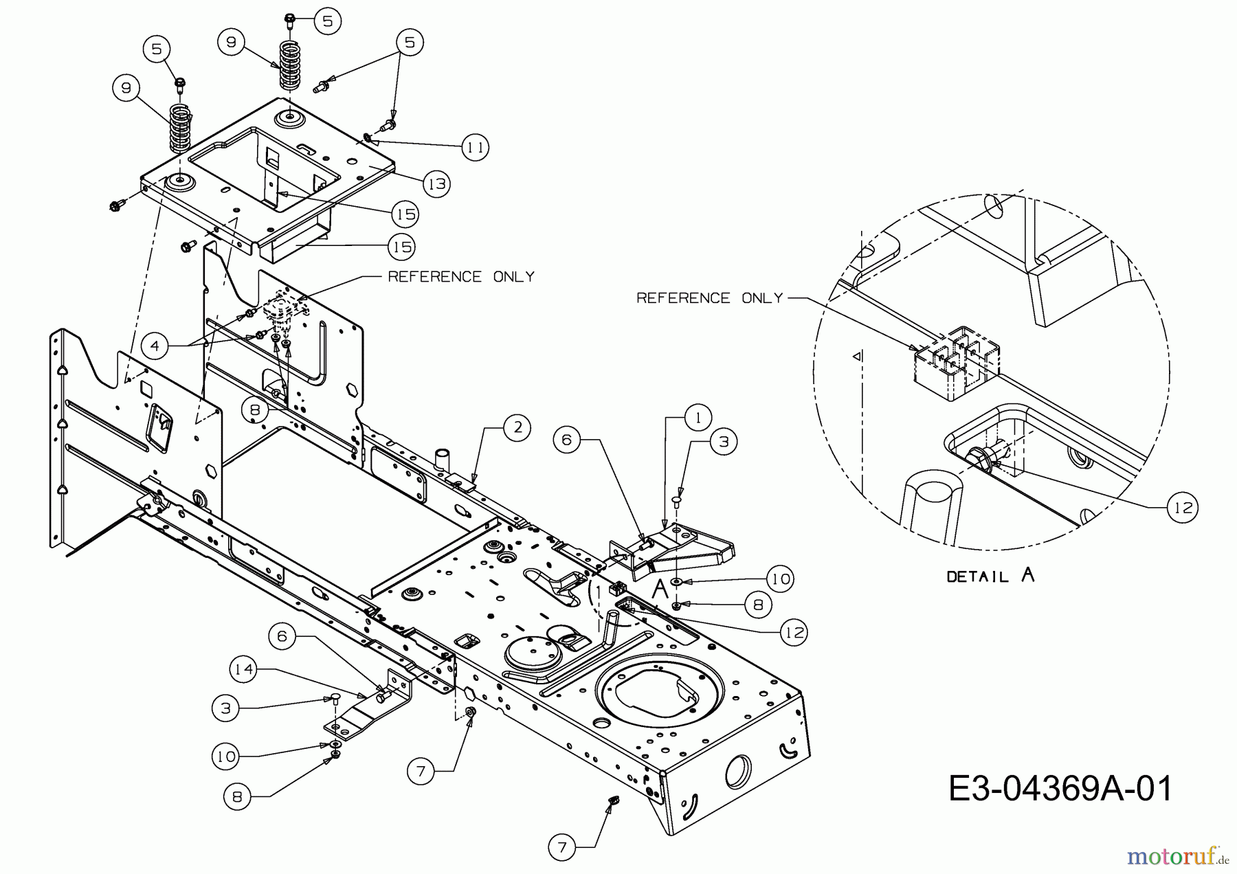  Sarp Rasentraktoren SR 135 BST 13AH778E498  (2009) Rahmen