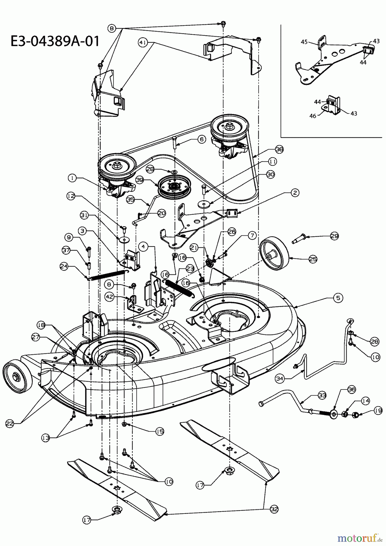 Black Edition Rasentraktoren 155/96 T 13AM762F615 (2008) Mähwerk F (38