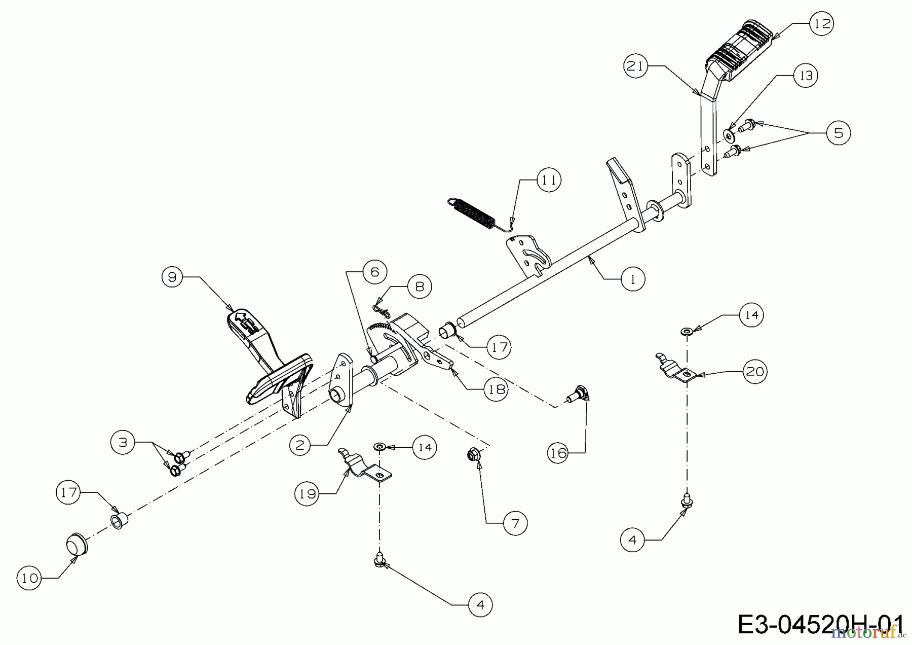  Massey Ferguson Rasentraktoren MF 46-22 SH 13HP93GT695  (2016) Pedale