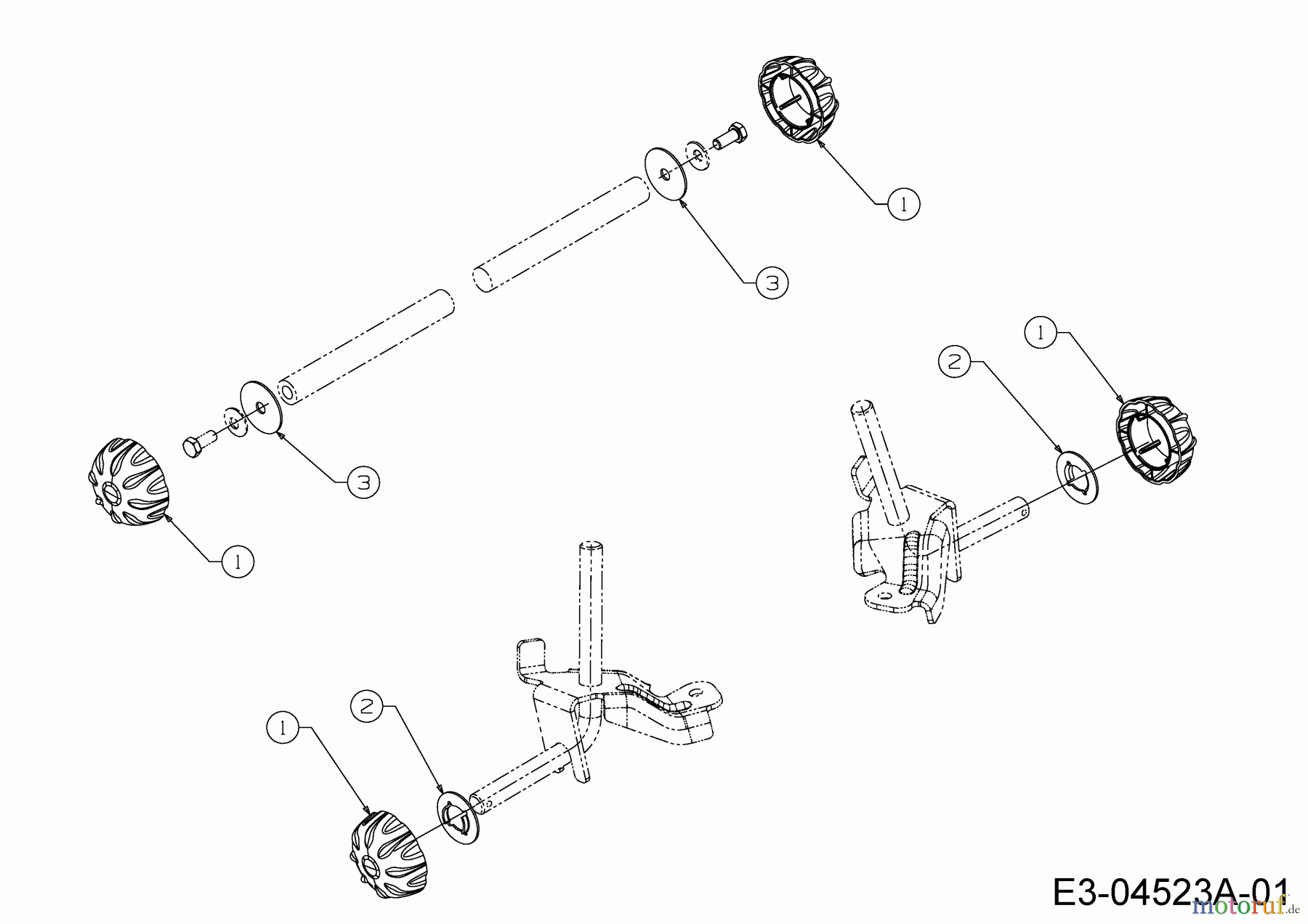  Massey Ferguson Rasentraktoren MF 46-22 SH 13HP93GT695  (2016) Radkappen