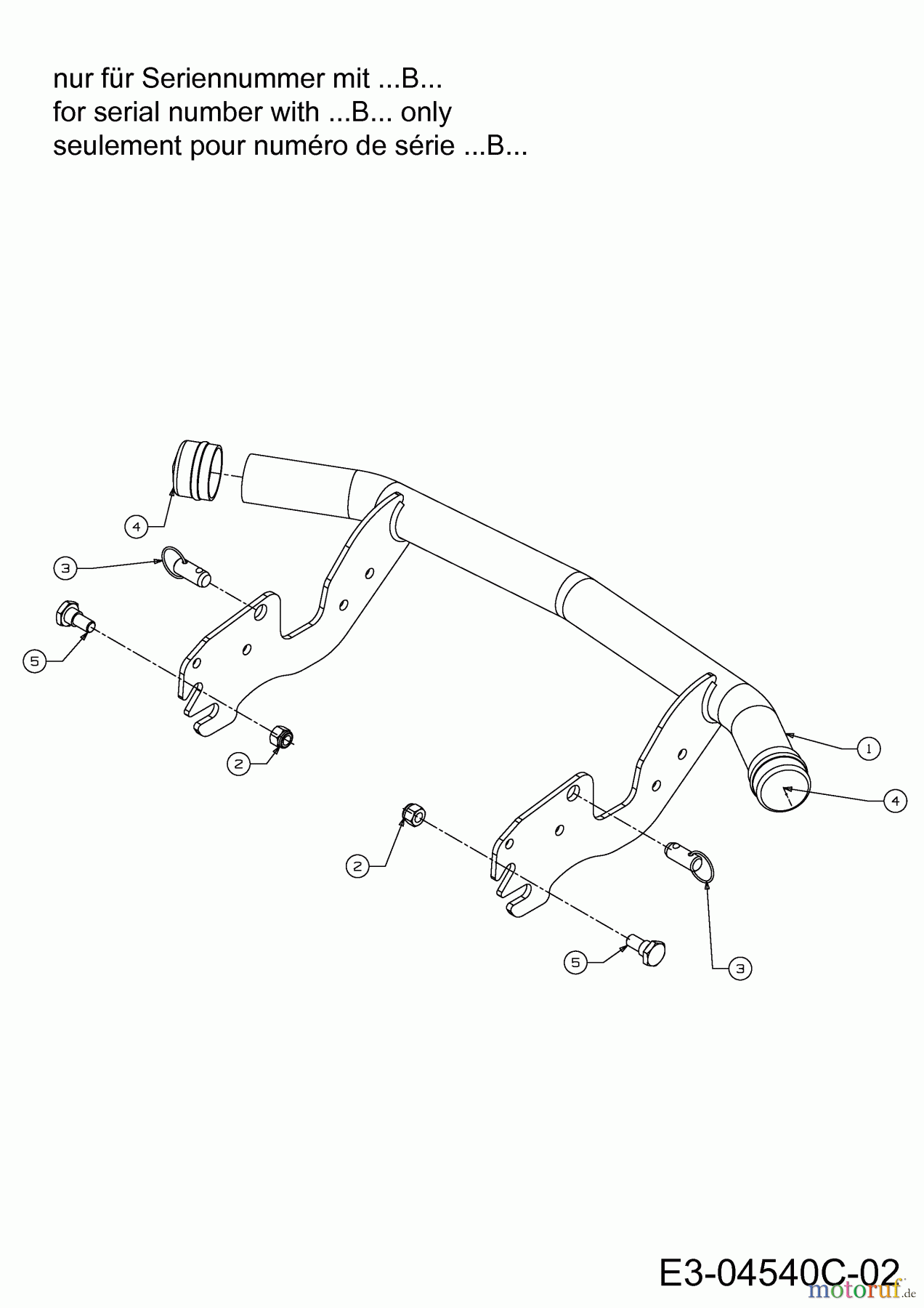  MTD Rasentraktoren Optima LG 200 H 13TT79KG678  (2014) Stoßstange nur für Seriennummer mit ...B...