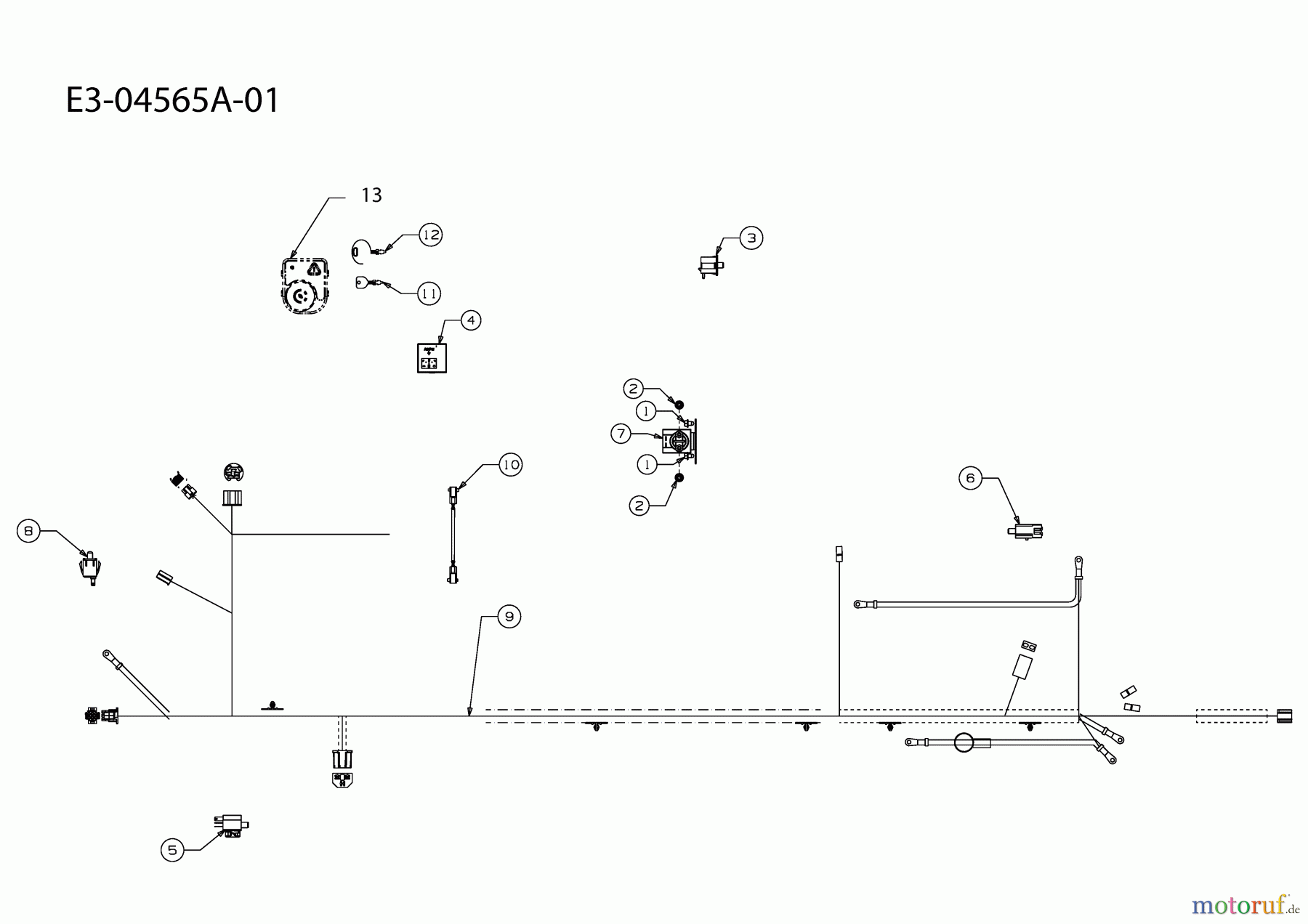  Verts Loisirs Rasentraktoren VLK2 22H107 N 13AF91TG417  (2009) Elektroteile