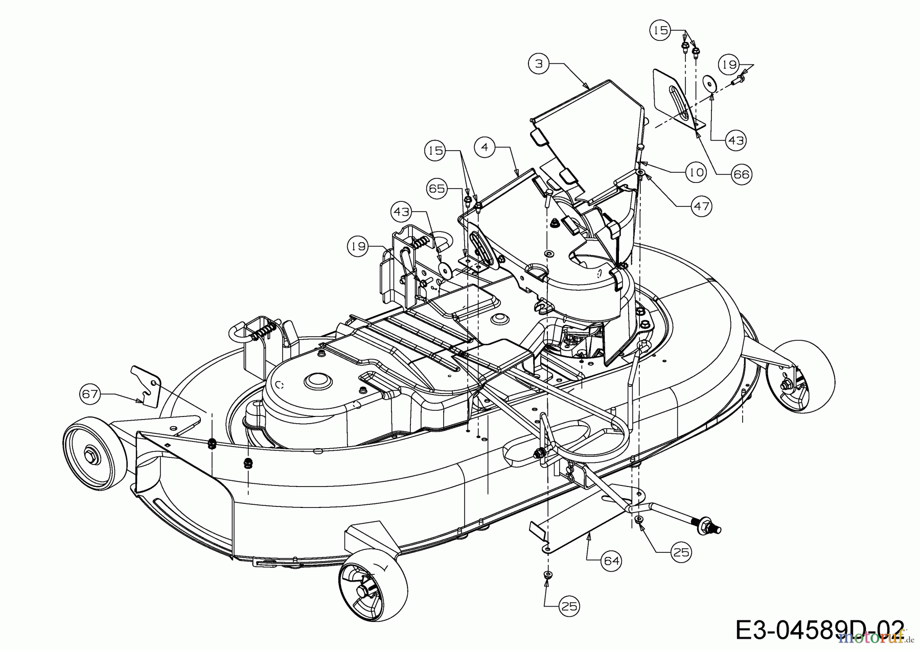  Gutbrod Rasentraktoren ELX 107 SHL-K 13BG91GG690  (2012) Abdeckungen links und rechts Mähwerk G (42