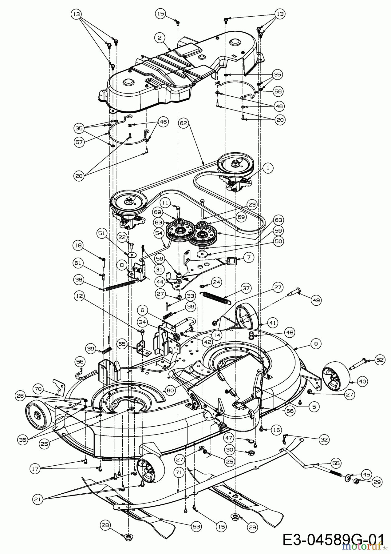  Cub Cadet Rasentraktoren CC 1019 HG 13BJ93AG603  (2015) Mähwerk G (42