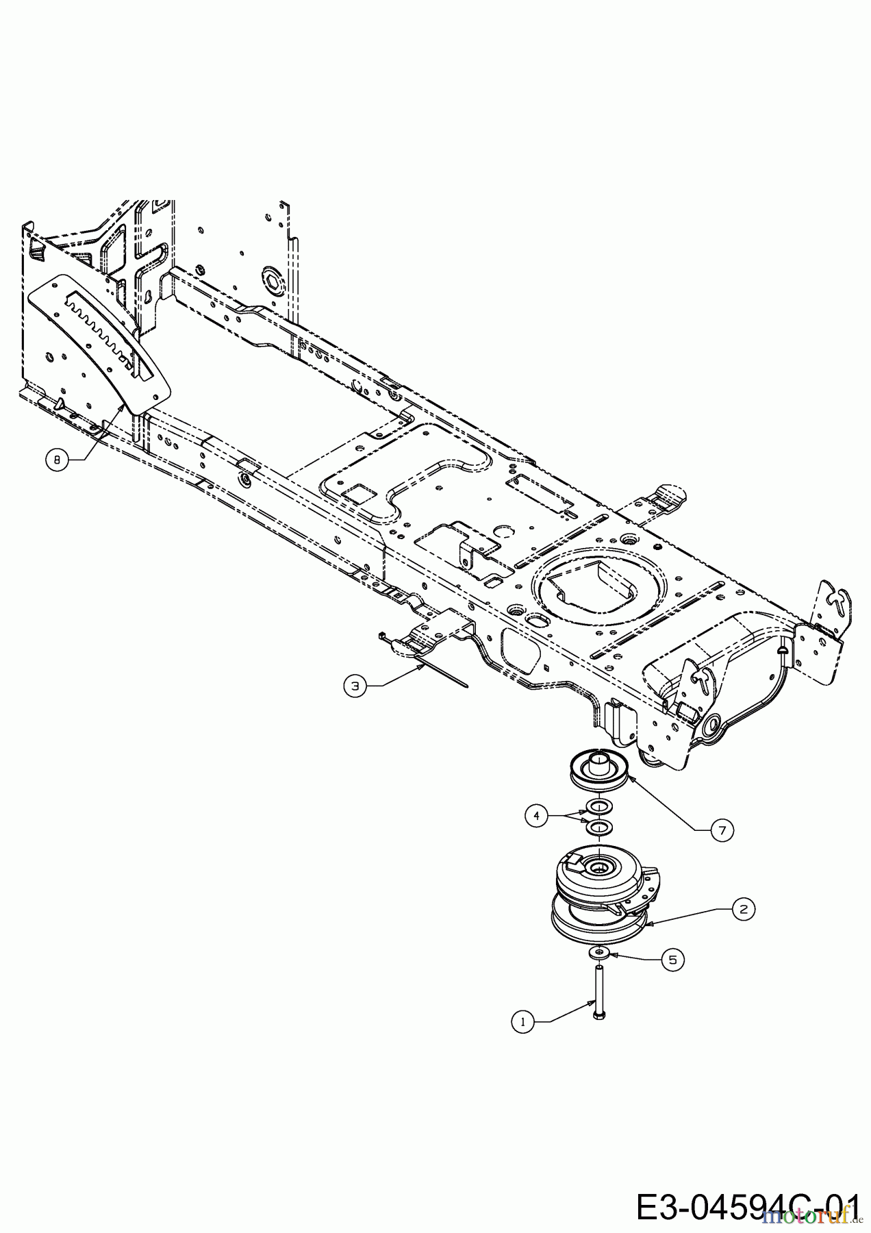  Massey Ferguson Rasentraktoren MF 42-22 SD 13HP93GG695  (2015) Elektromagnetkupplung, Motorkeilriemenscheibe