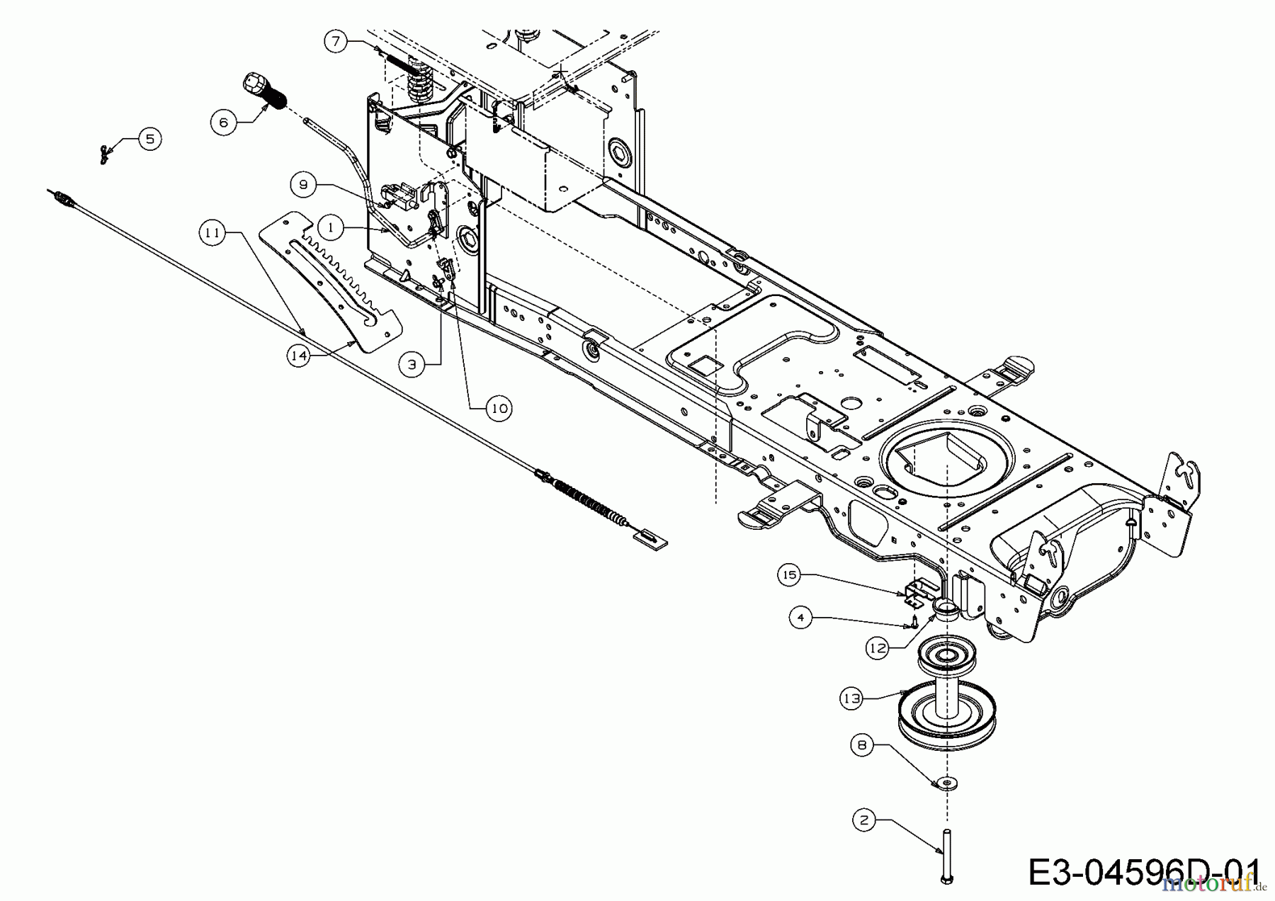  Massey Ferguson Rasentraktoren MF 38-16 SH 13HD93GF695  (2016) Mähwerkseinschaltung, Motorkeilriemenscheibe