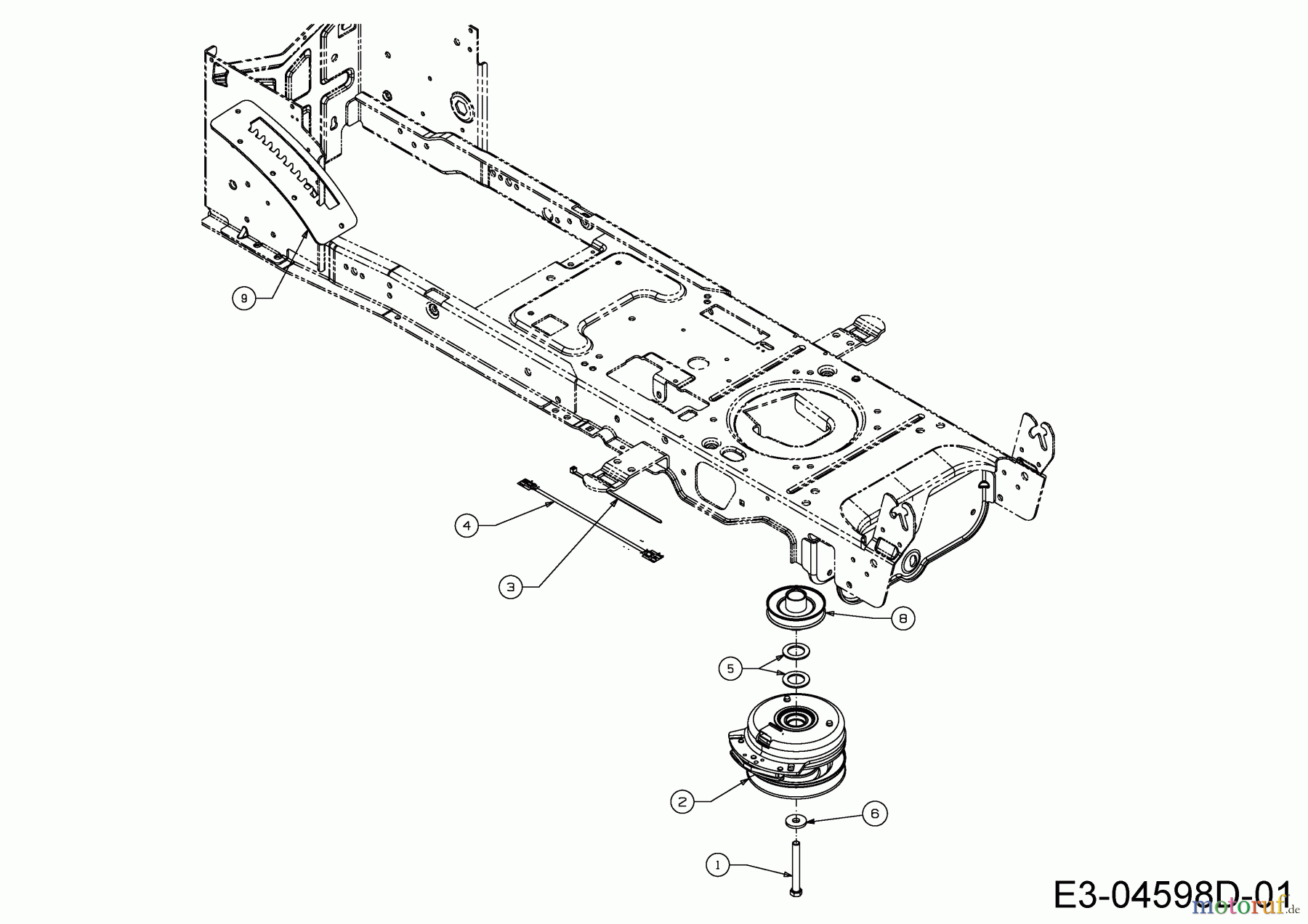  Massey Ferguson Rasentraktoren MF 50-24 SH 13HQ93GP695  (2016) Elektromagnetkupplung, Motorkeilriemenscheibe