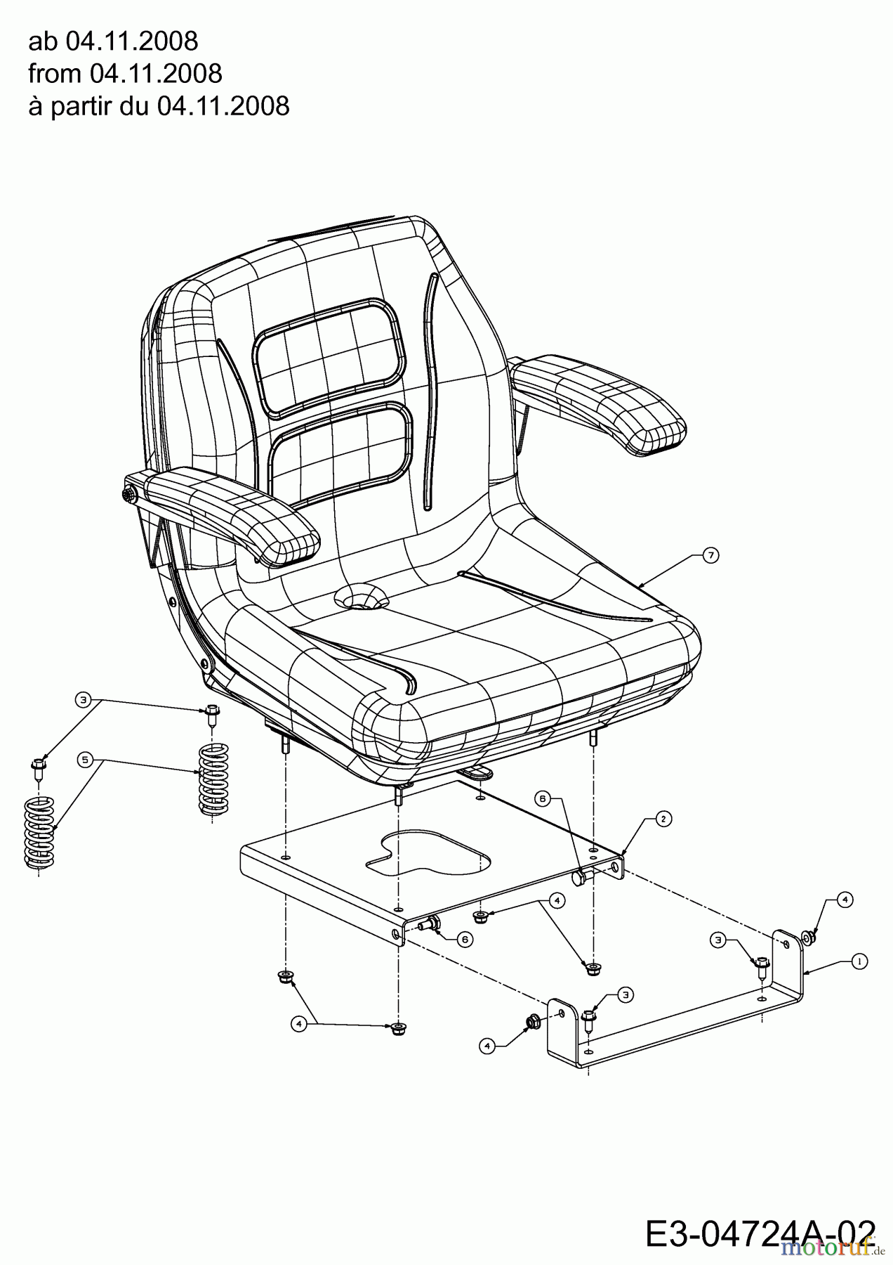  Cub Cadet Zero Turn FMZ 50 17BI4BFP603  (2009) Sitz ab 04.11.2008